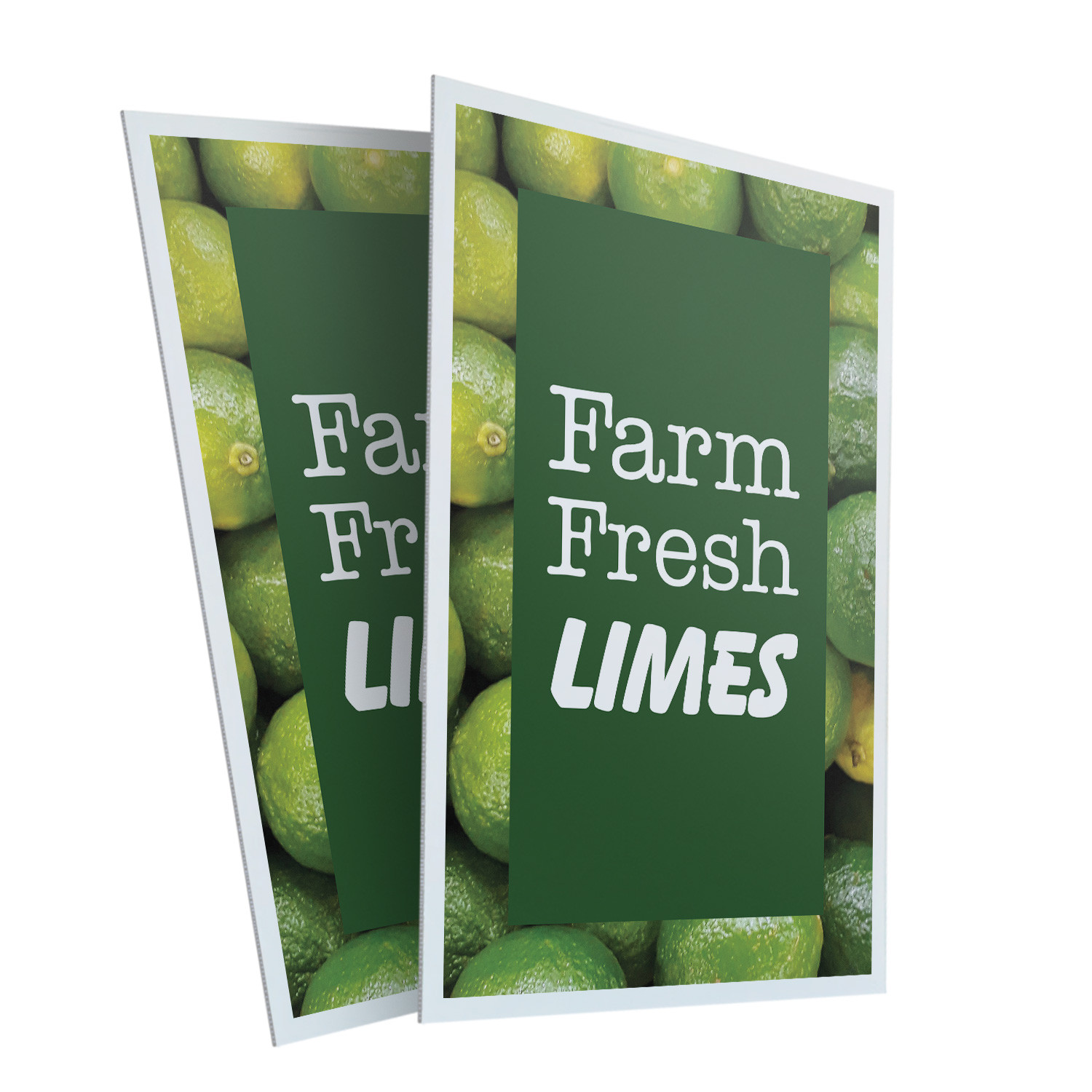 Farm Fresh Limes Heavy Duty A-Frame Sidewalk Sign Citrus Freshness Local Produce