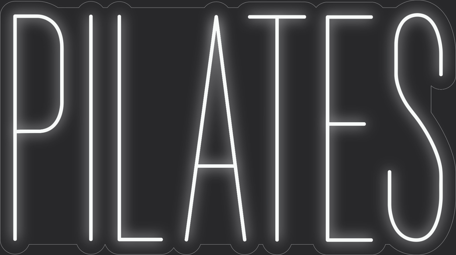 Pilates Neon LED Sign Business Wall Decor Lighted Store Sign 36 x 20 in.