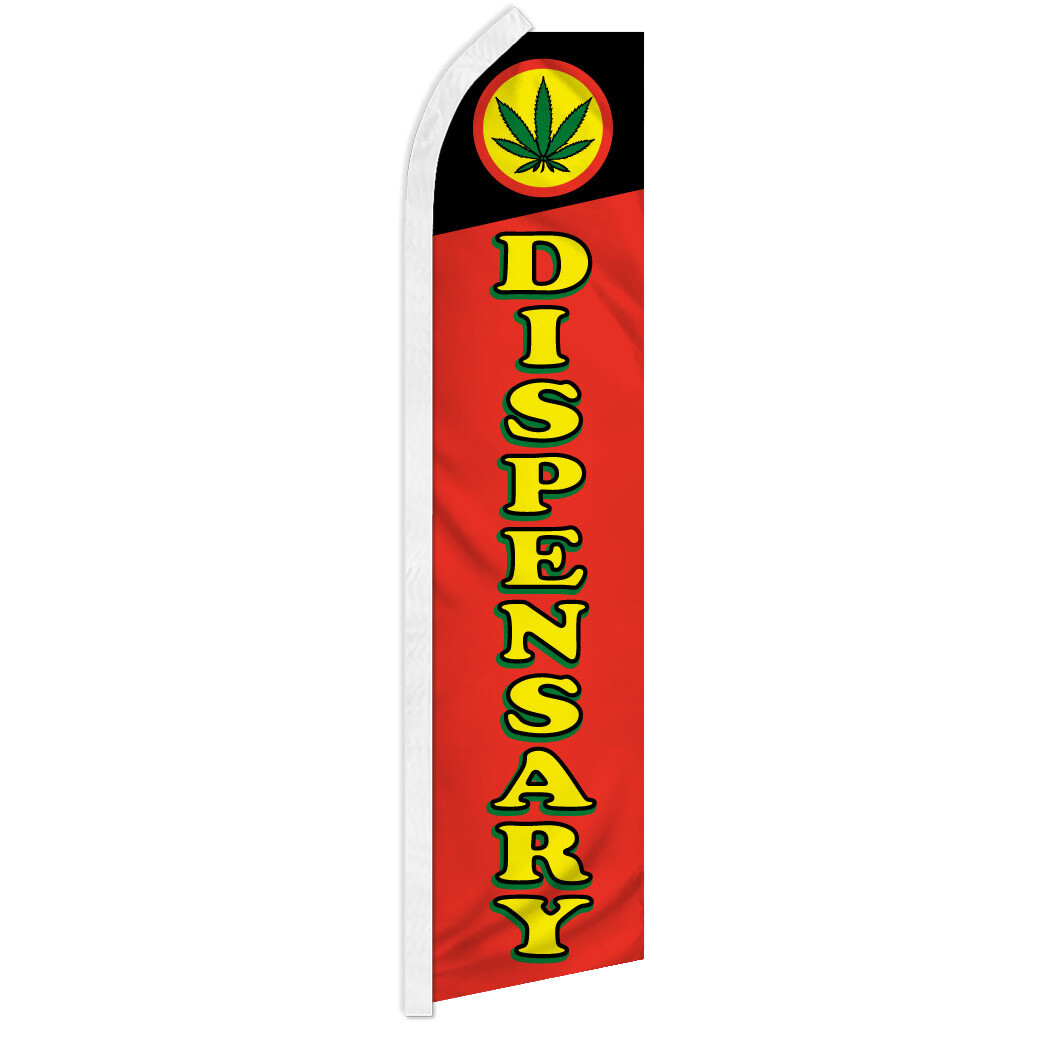 Dispensary MJ Swooper Feather Flutter Flag Medical MJ Smoke Shop