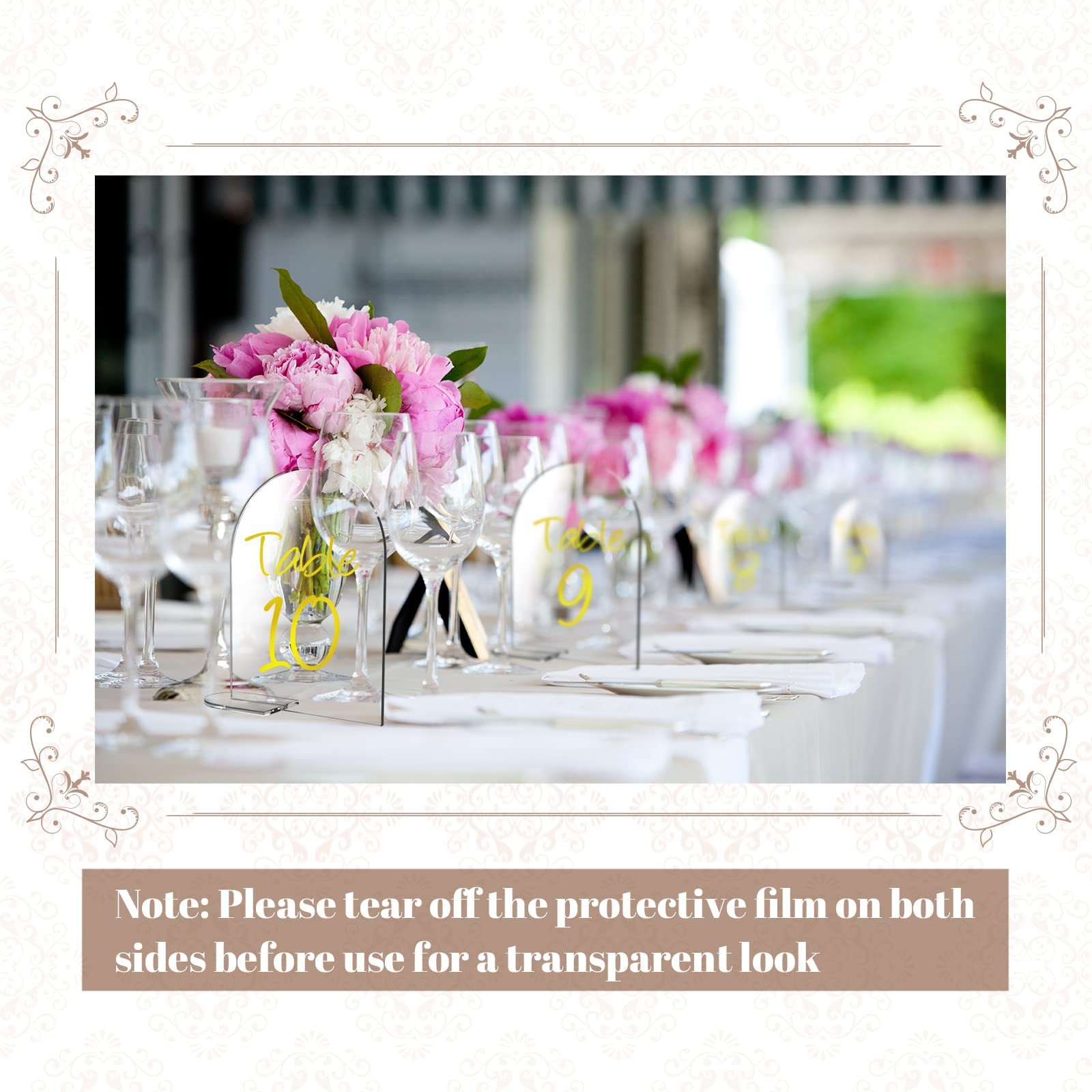 Clear Arch Acrylic Sign Stand Holder Blank Arched Wedding Decor 4×6 In 25 PCS