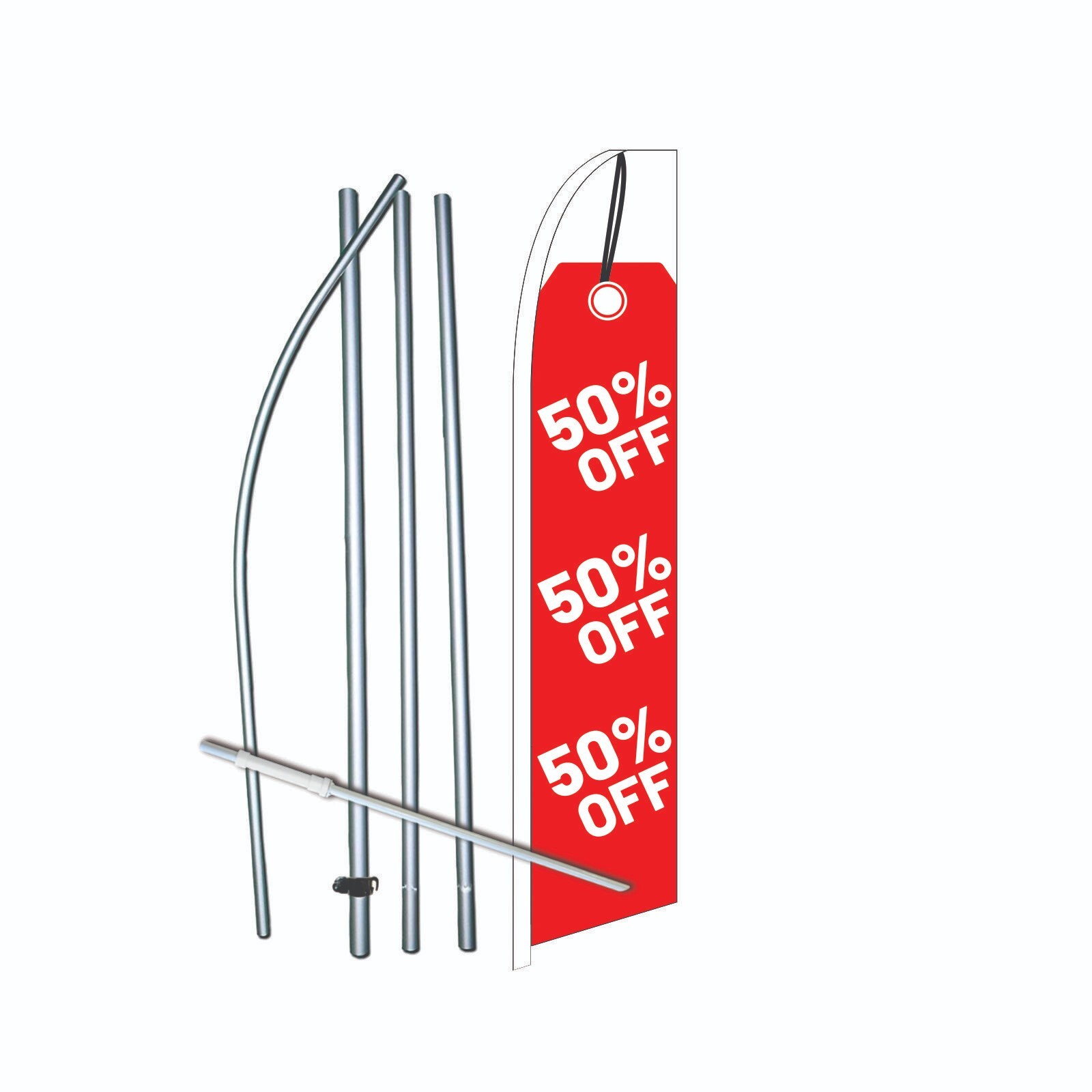 50% Off Tag Flag with Flag Pole and Spike
