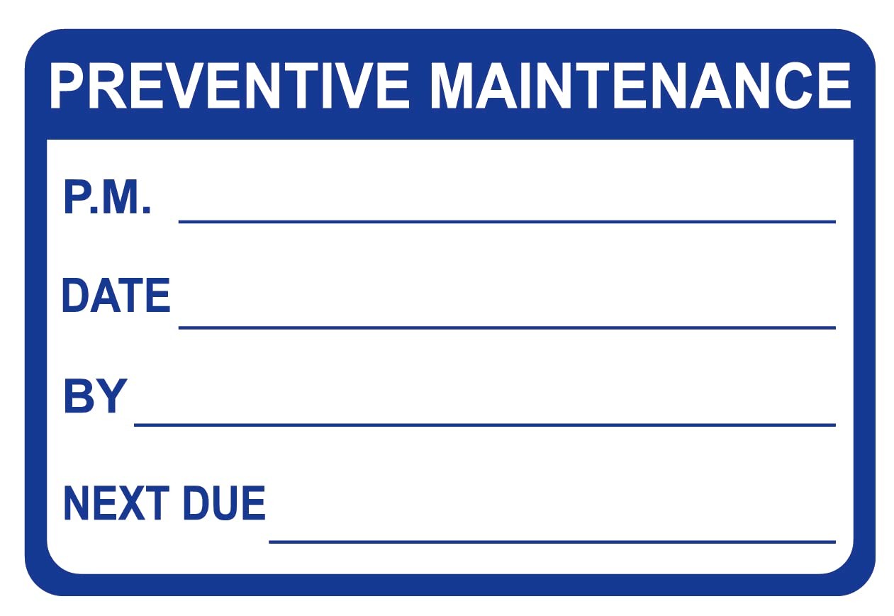200 Pack 3×2 Inch Preventive Maintenance Stickers Adhesive Labels for Equipment