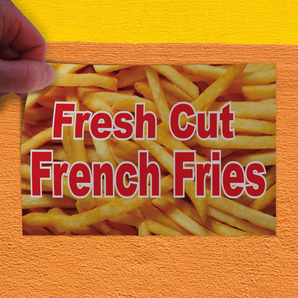 Decal Stickers Fresh Cut French Fries Restaurant Cafe B Vinyl Store Sign Label