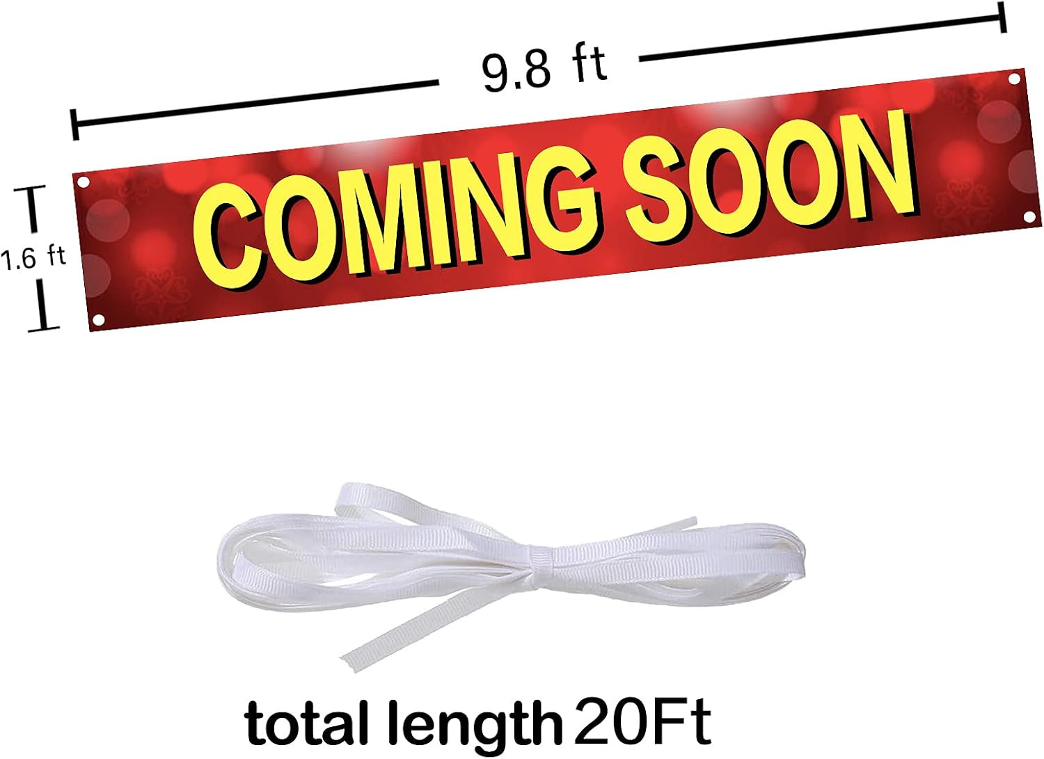 Coming Soon Banner, Coming Soon Large Sign,Outdoor Indoor Store Signs, Shop, Sto