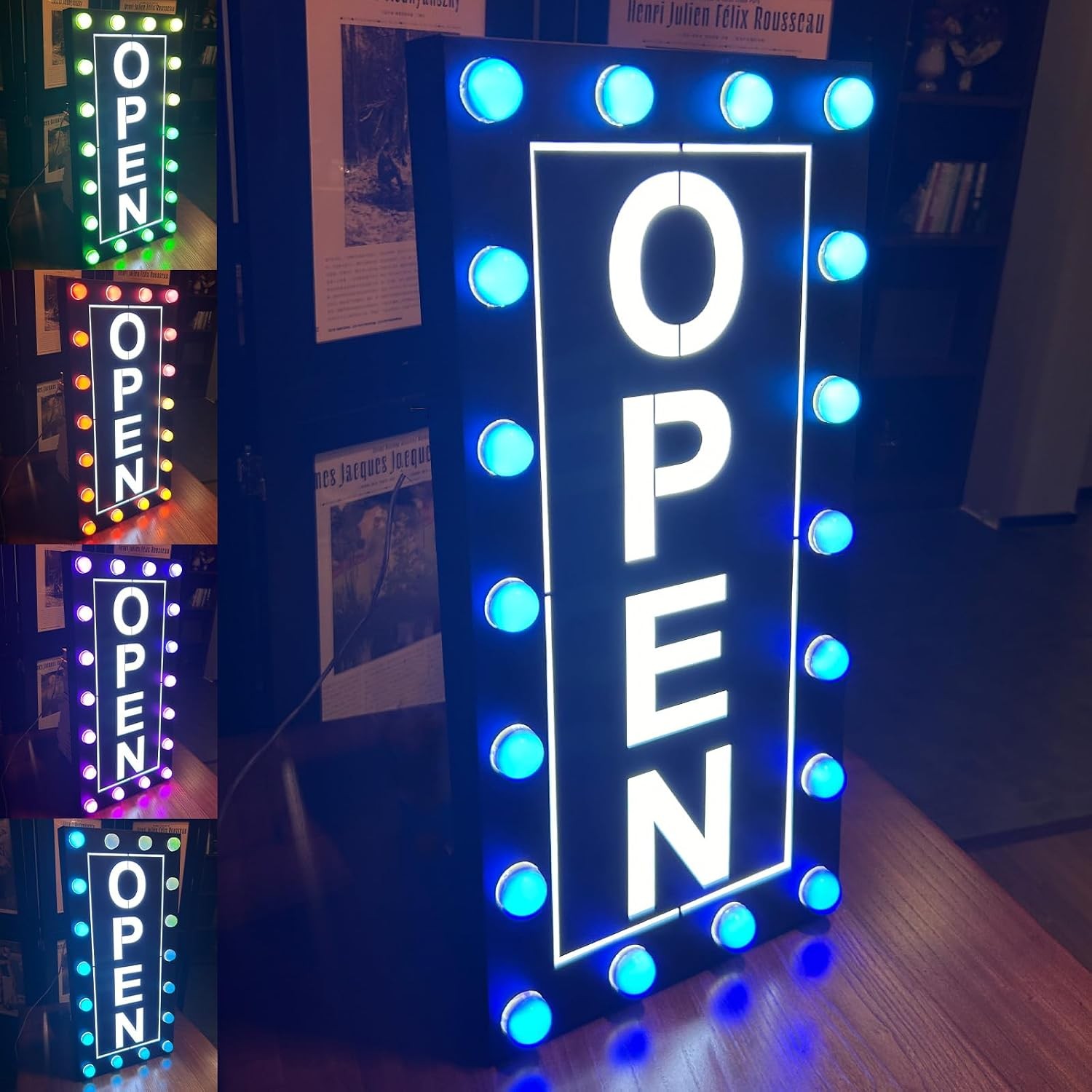 RGB LED Open Sign Outdoor Waterproof Remote Control