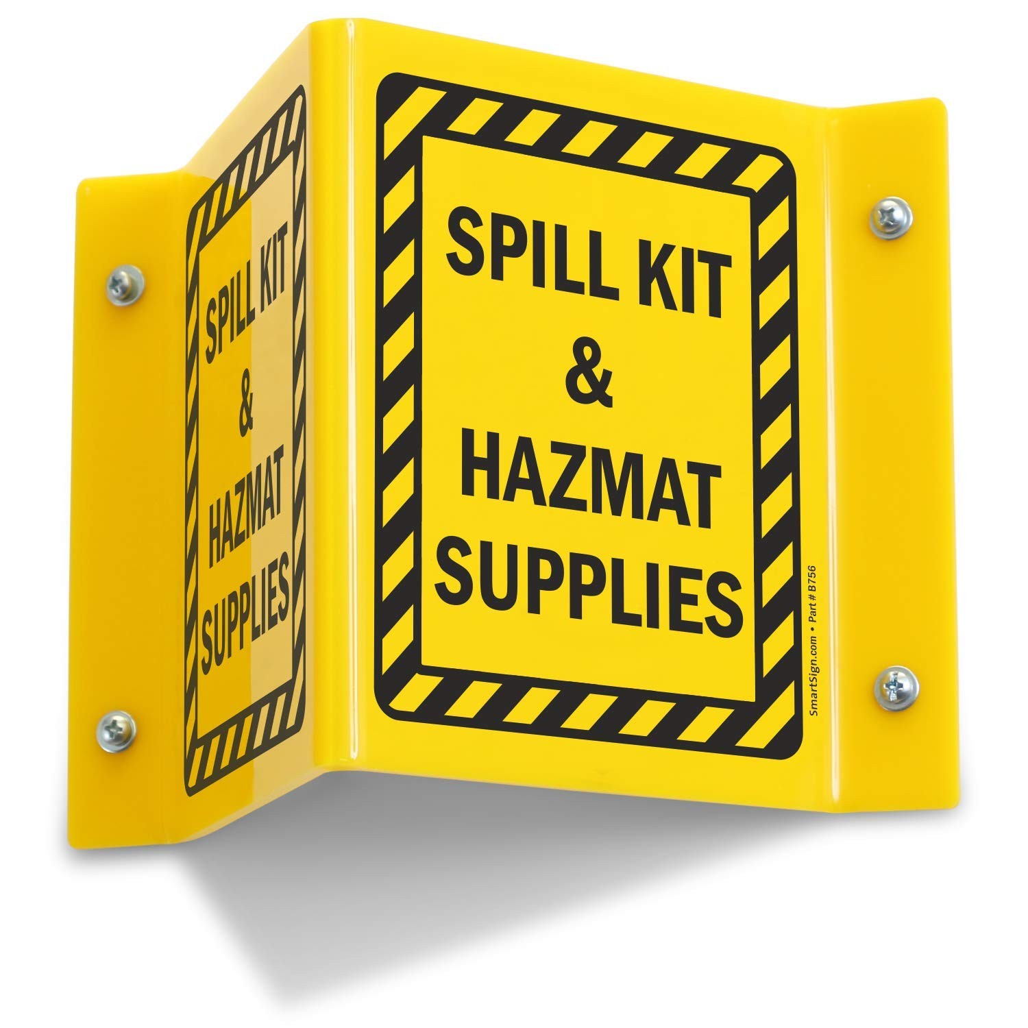 5×6 Inch S8988AV06 Spill Kit Hazmat Supplies Sign Acrylic Yellow