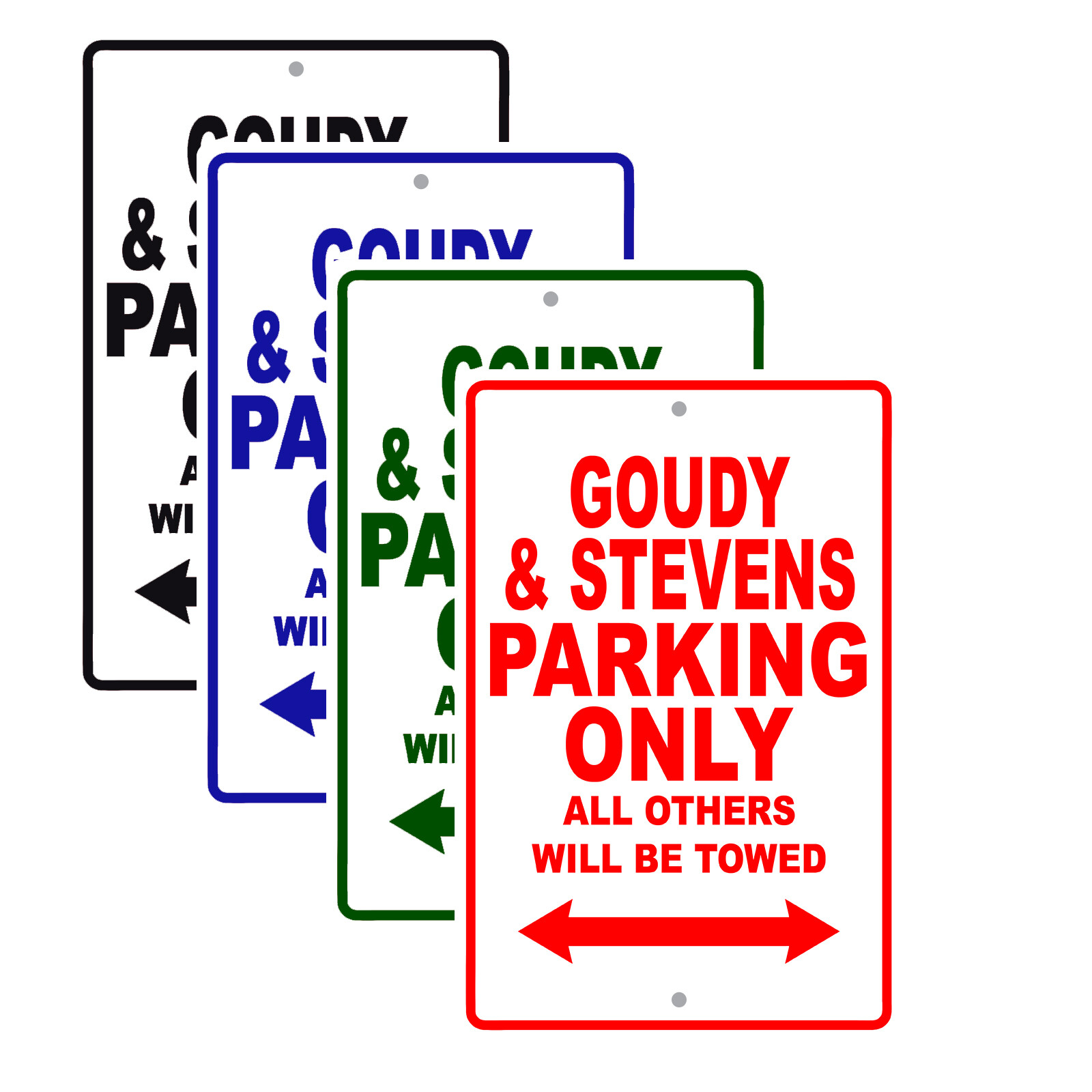 Goudy & Stevens Parking Only Boat Ship Yacht Marina Lake Dock Aluminum Tin Sign