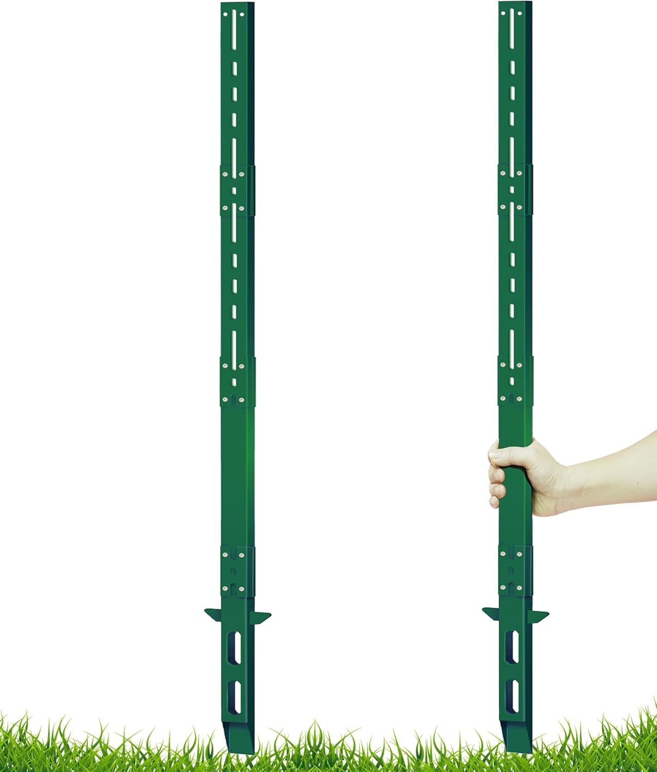 72-Inch Heavy Duty Metal Sign Posts, 6Ft Tall Lawn Sign Stakes for Outdoor Signs