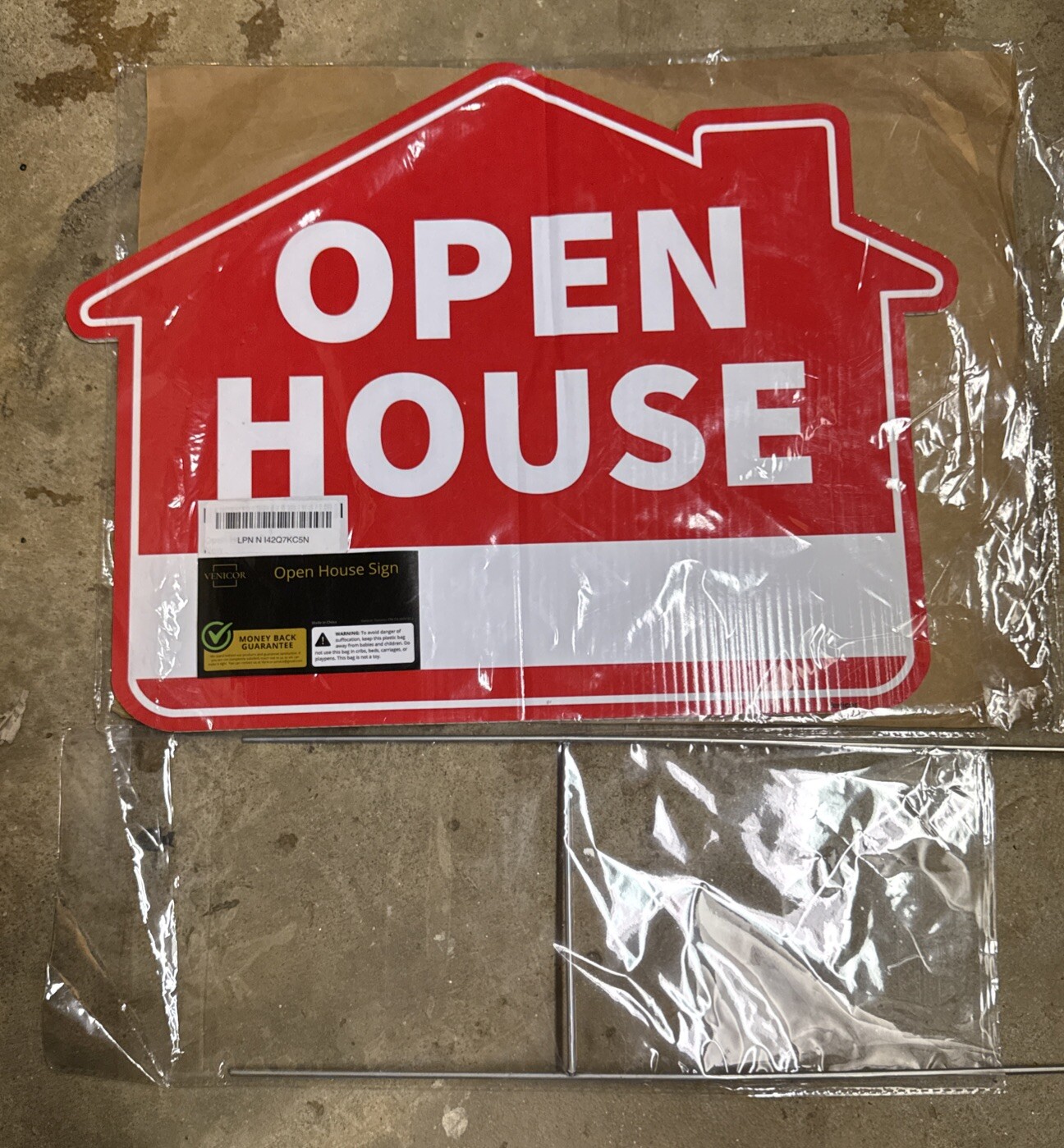 Open House Signs for Real Estate 12 x 16 Inch Double Sided Yard Sign
