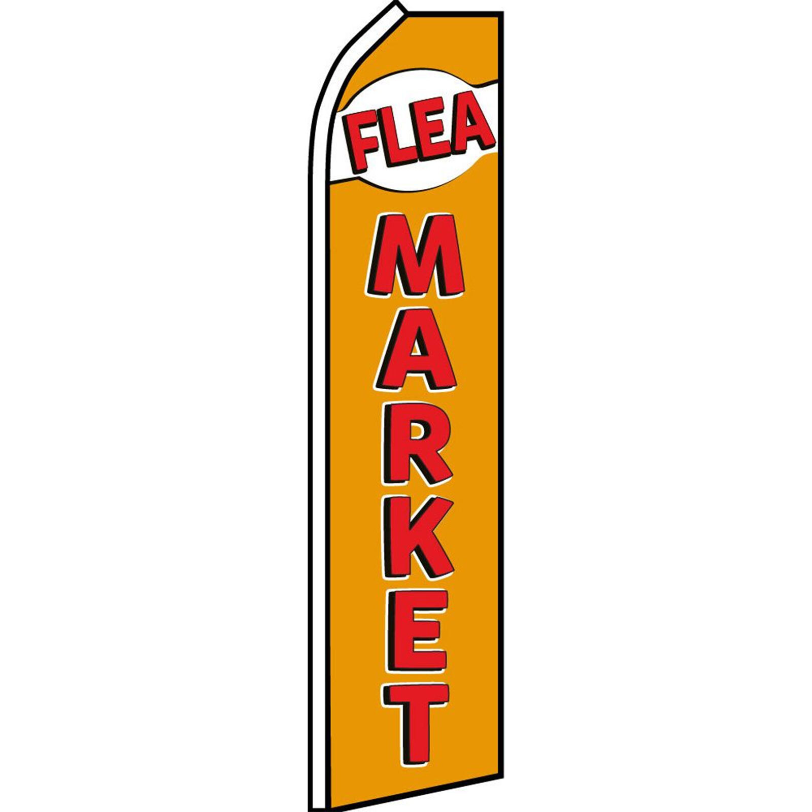 Flea Market 2 1/2 ft X 11 1/2 ft Swooper Flag (Hardware Sold Separately)