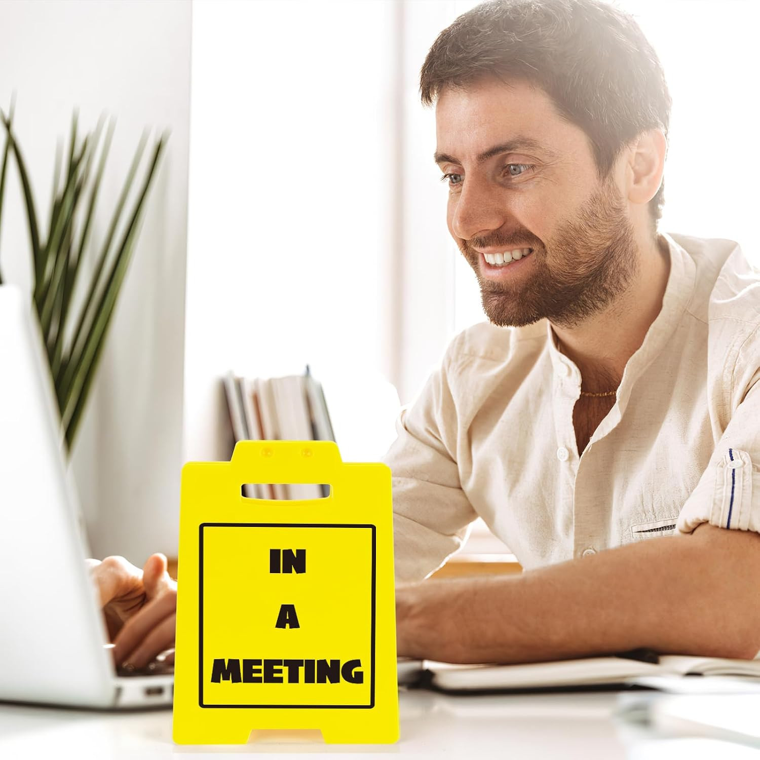In a Meeting Desk Sign – Meeting in Progress Indicator, Conference Room Occupied