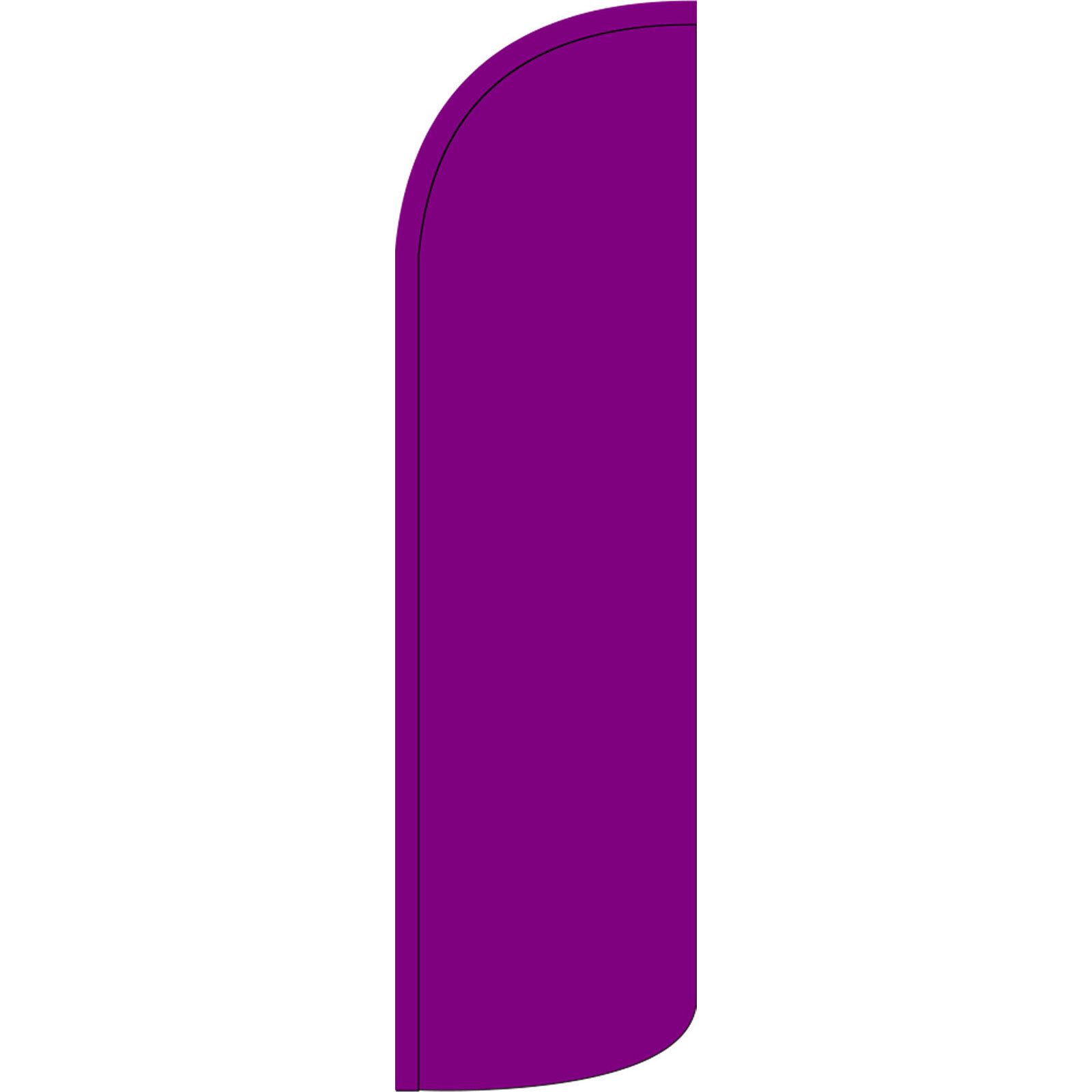 Solid Purple 3 ft X 11 1/2 ft Windless Swooper Flag (Flag Only)