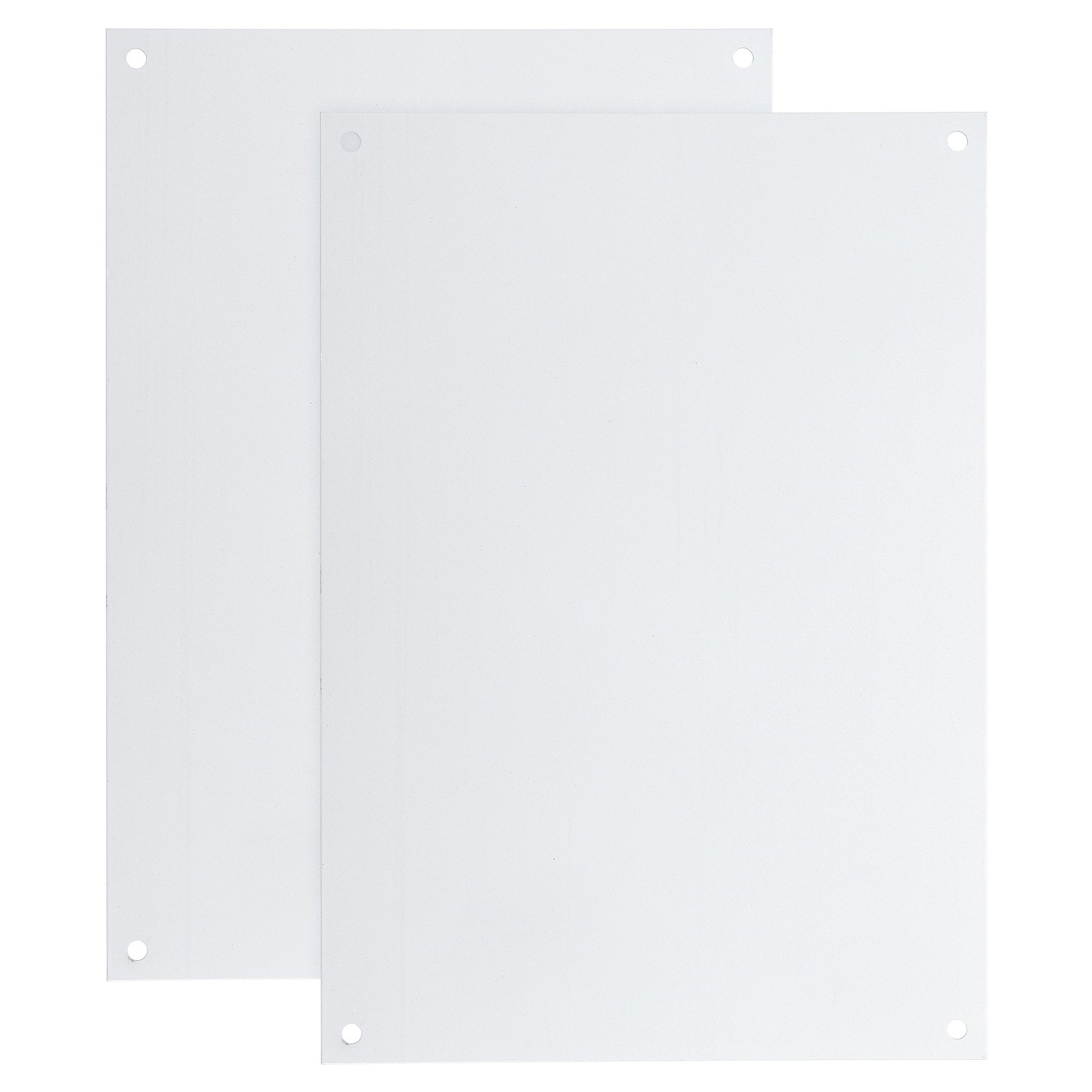 2 Pcs White Blank Metal Sign, 13.8×9.8″ Blank Sublimation Signs(0.02″ Thickness)