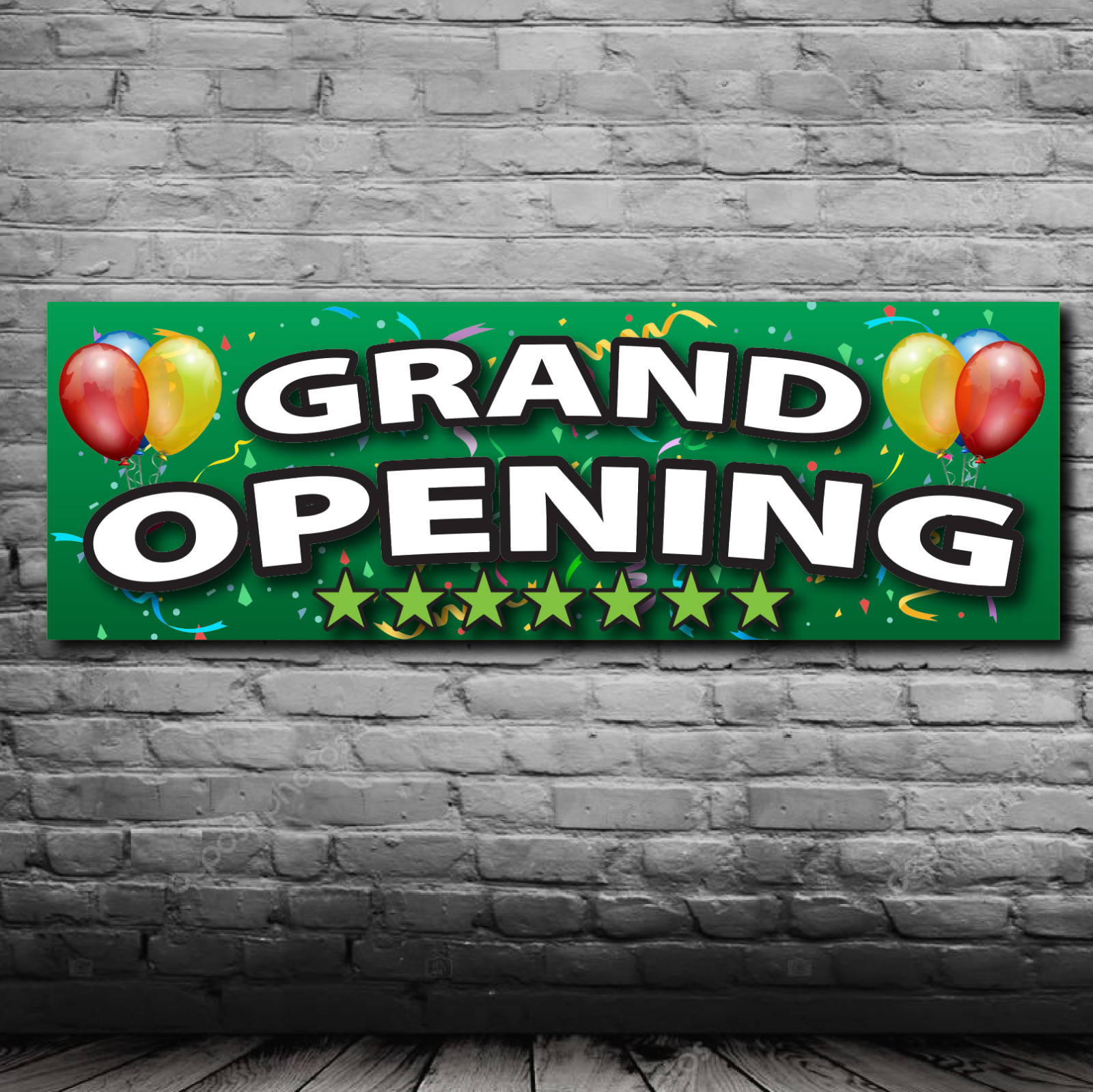 GRAND OPENING BUSINESS STORE BANNER – 13 OZ Indoor/ Outdoor – Hem Grommets