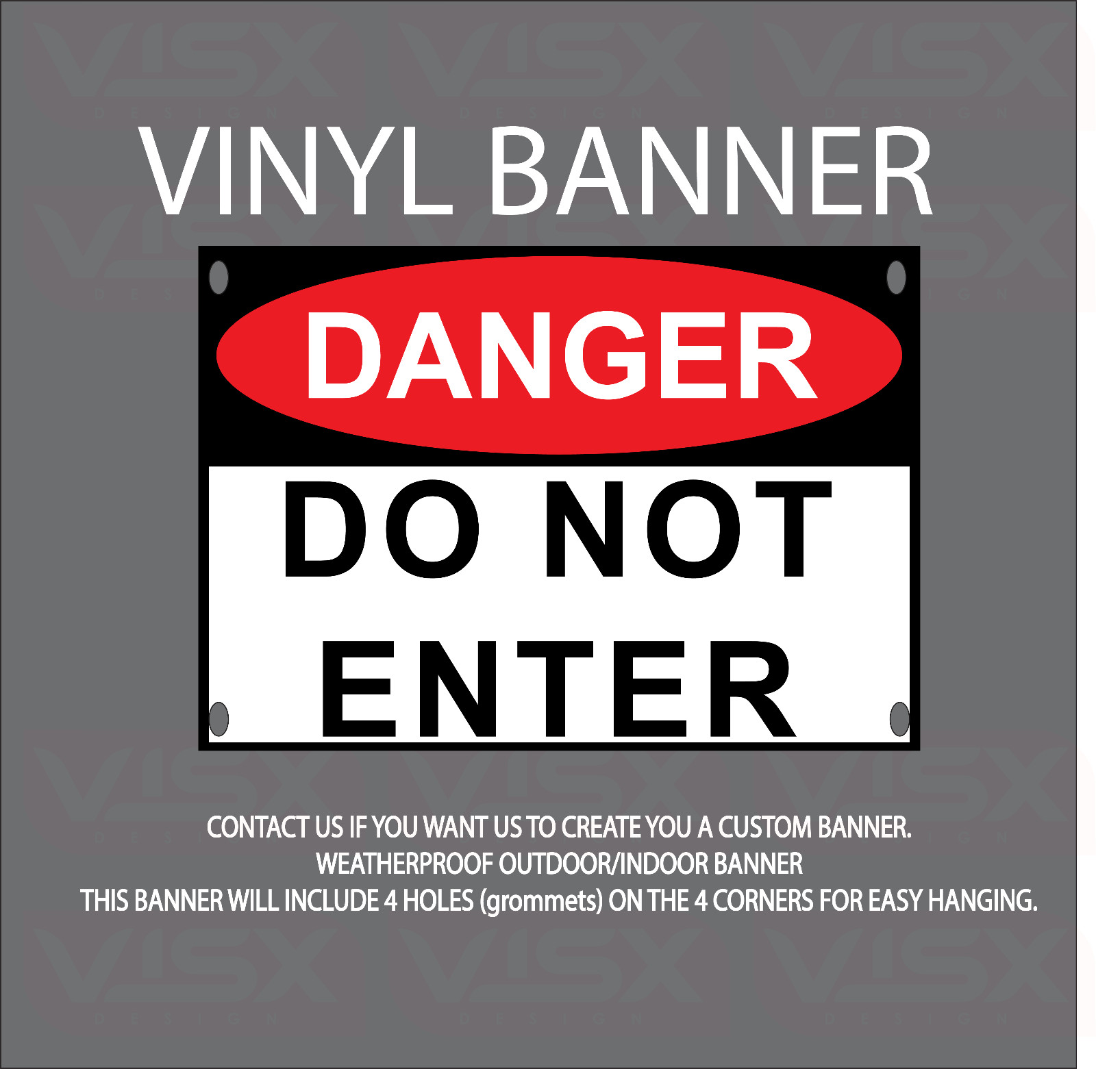 Danger Do not Enter VINYL Banner Flag Outdoor indoor Safety Hazard Caution Sign