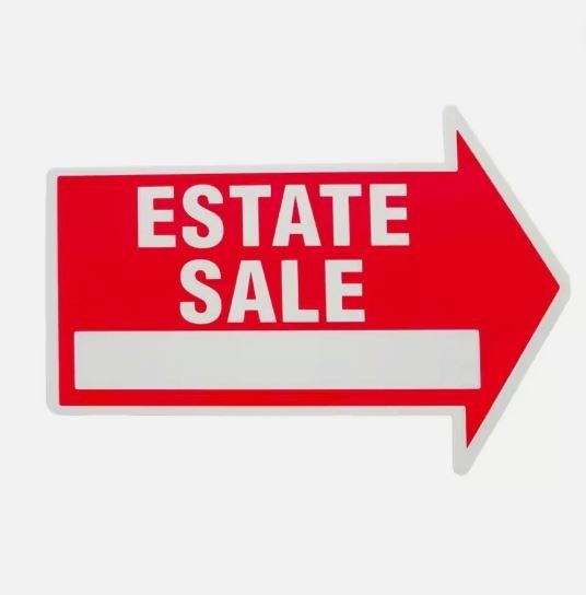 15 In. X 21 In. Corrugated Plastic 2-Sided Estate Sale Yard Sign