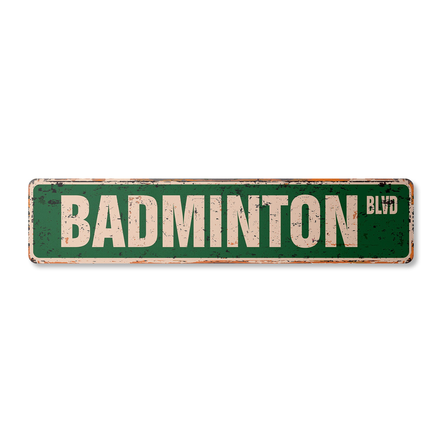 BADMINTON Vintage Street Sign shuttlecock racquet shuttle net sport