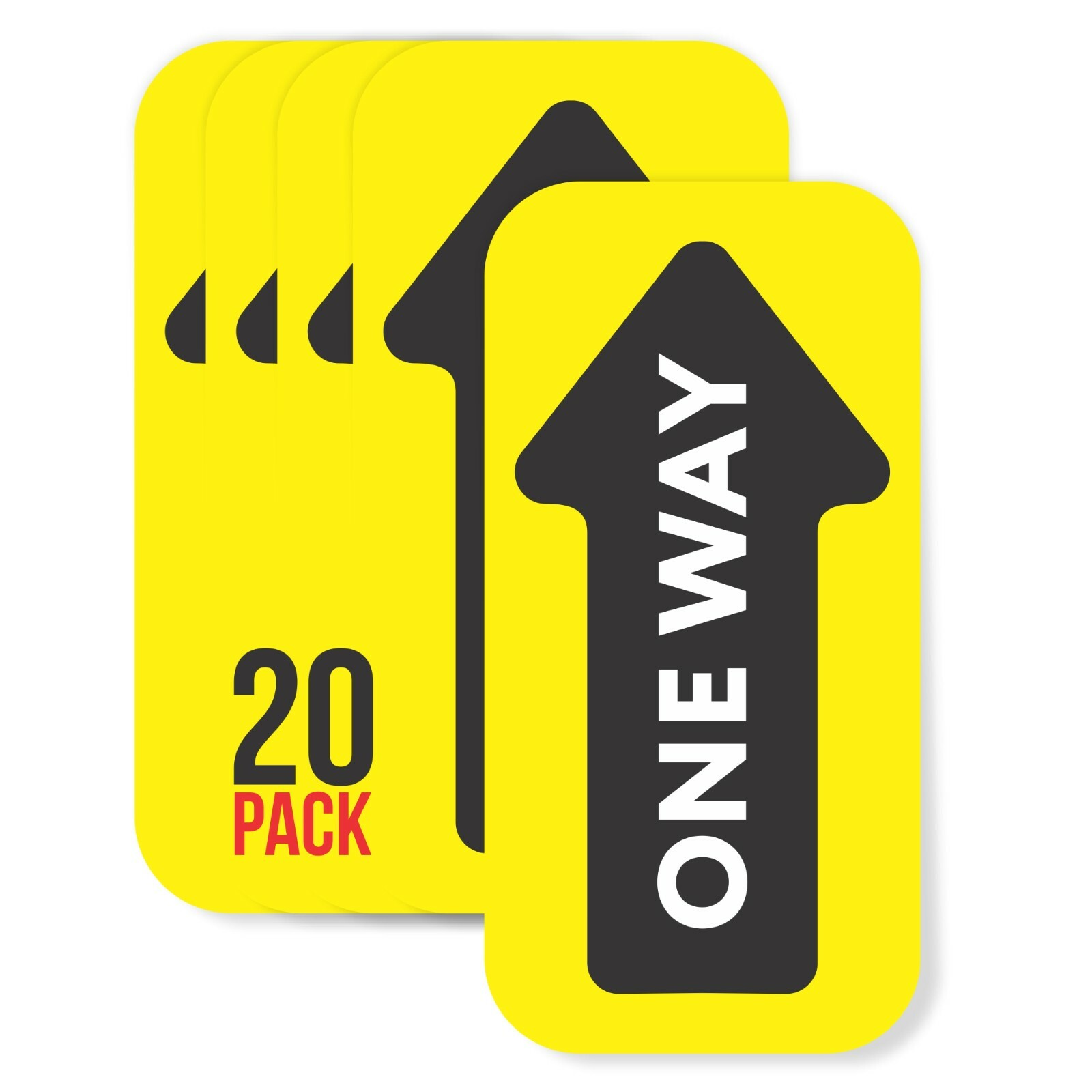One Way Arrow Floor Decal Hard Floor 20 Pack Anti Slip Wayfinding Vinyl Stickers