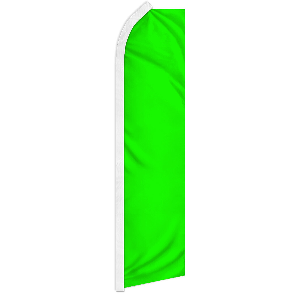Solid Color Neon Green Advertising Swooper Feather Flag Green Flag