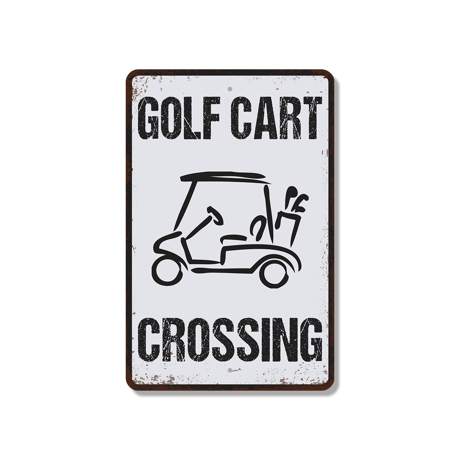 Golf Cart Crossing Sign Beep Beep Yield Please Durable Perfect for Communities