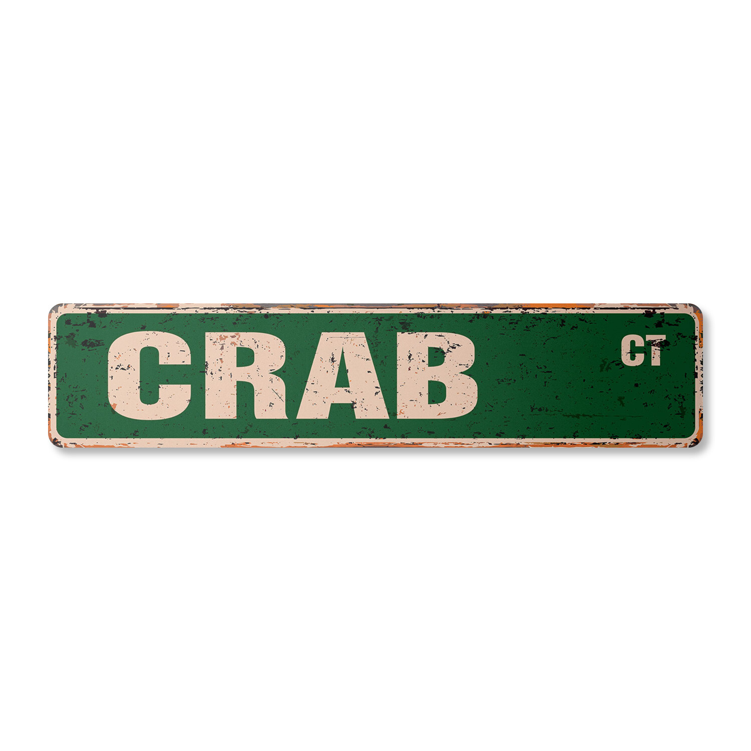 CRAB Vintage Street Sign seafood decor pot ocean sea| Indoor/Outdoor