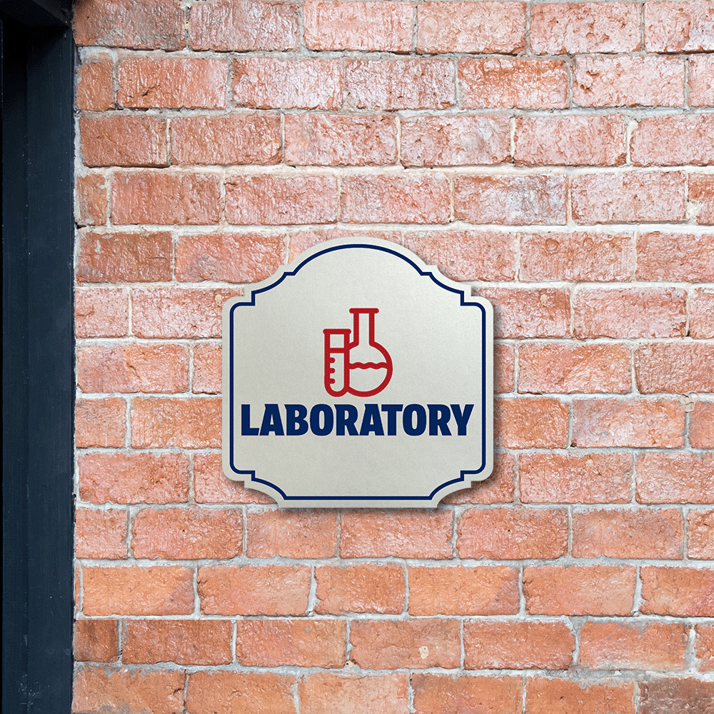 Heritage Plus Laboratory Wall or Door Sign | Science Lab Pharmaceutical Signage