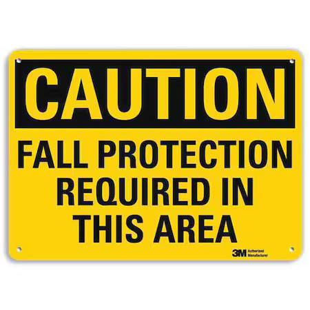 Lyle U4-1300-Na_10X7 Caution Sign, 10″ W, 7″ H, 0.040″ Thick, U4-1300-Na_10X7