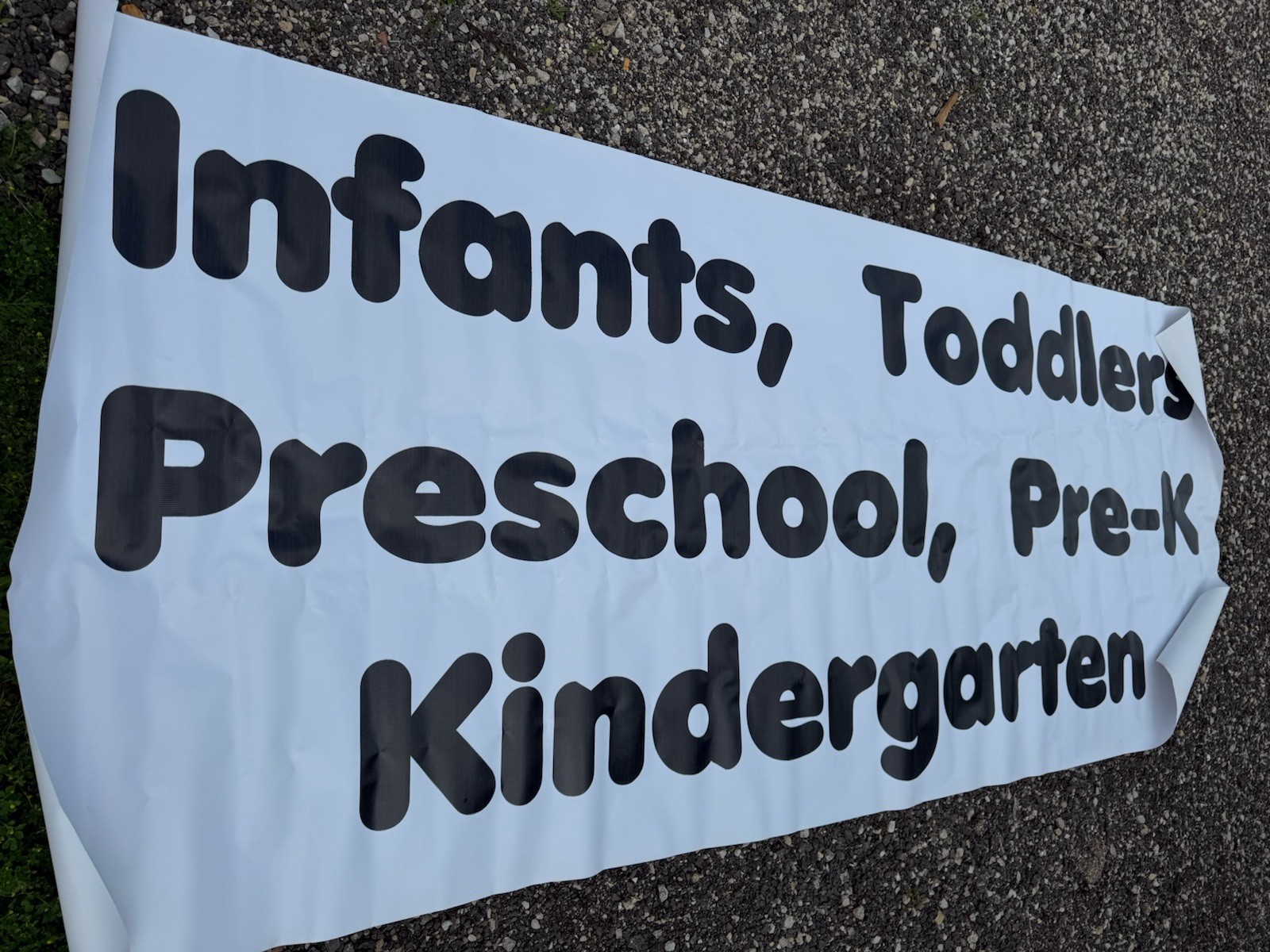Vinyl sign homeschool 120 x 49 infant’s preschool kindergarten pre-K toddlers