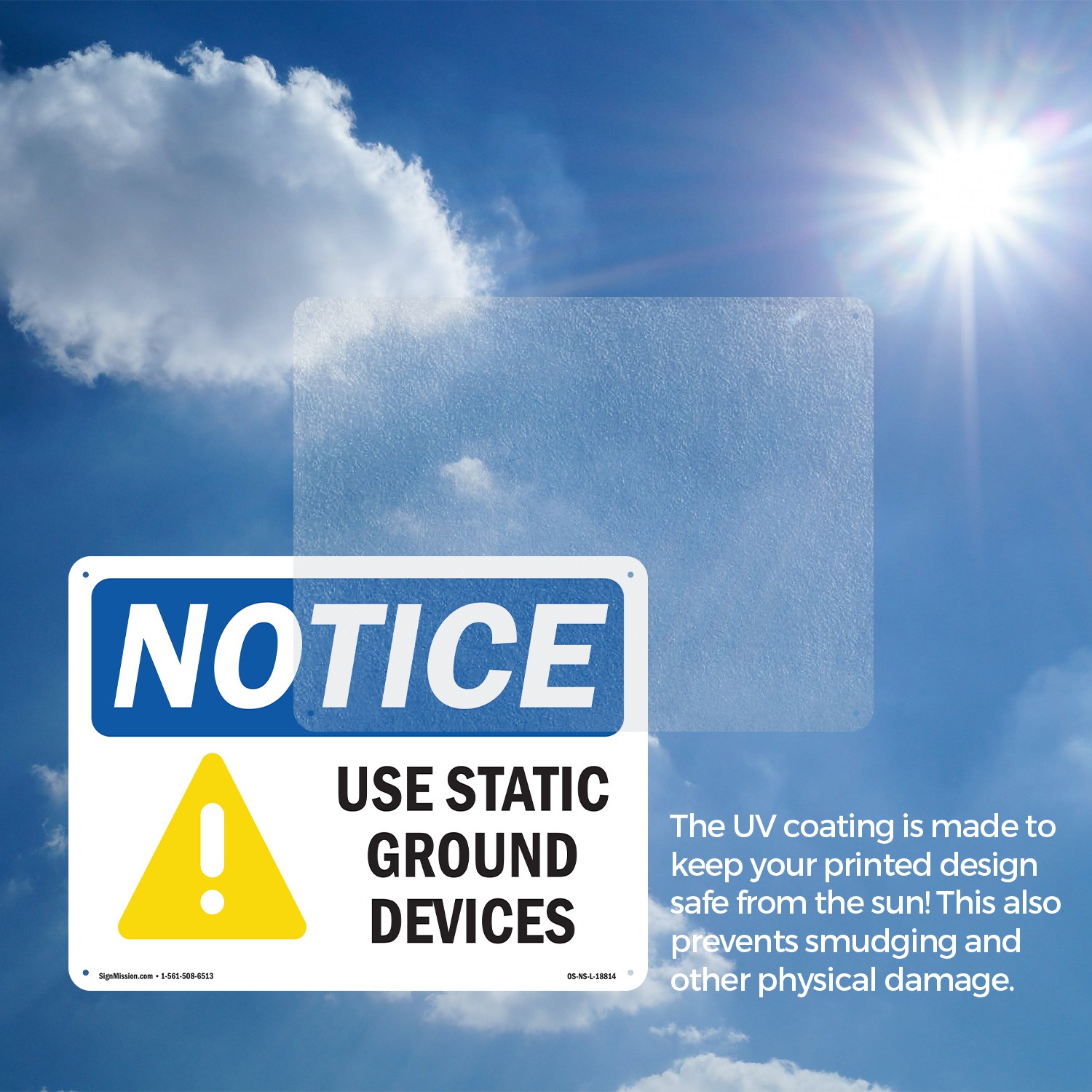 Use Static Ground Devices OSHA Notice Sign Metal Plastic Or Decal – 5 or 10 Pack