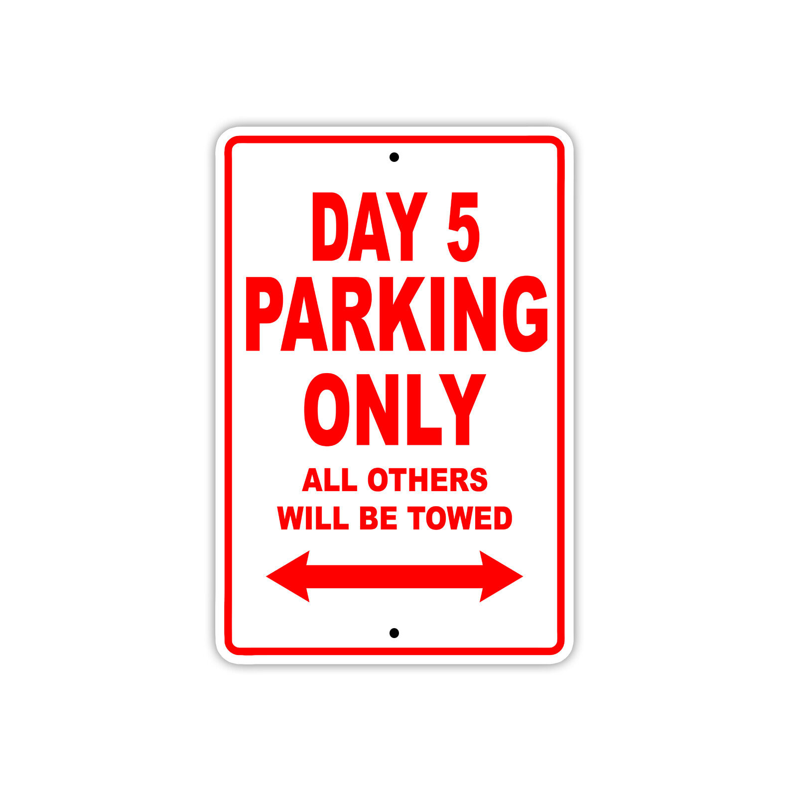Day 5 Parking Only Boat Ship Wall Art Notice Decor Novelty Aluminum Metal Sign