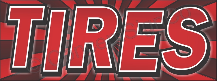 3’x8′ TIRES BANNER LARGE Outdoor Sign Sale Rims Wheels Auto Shop Repair Used New