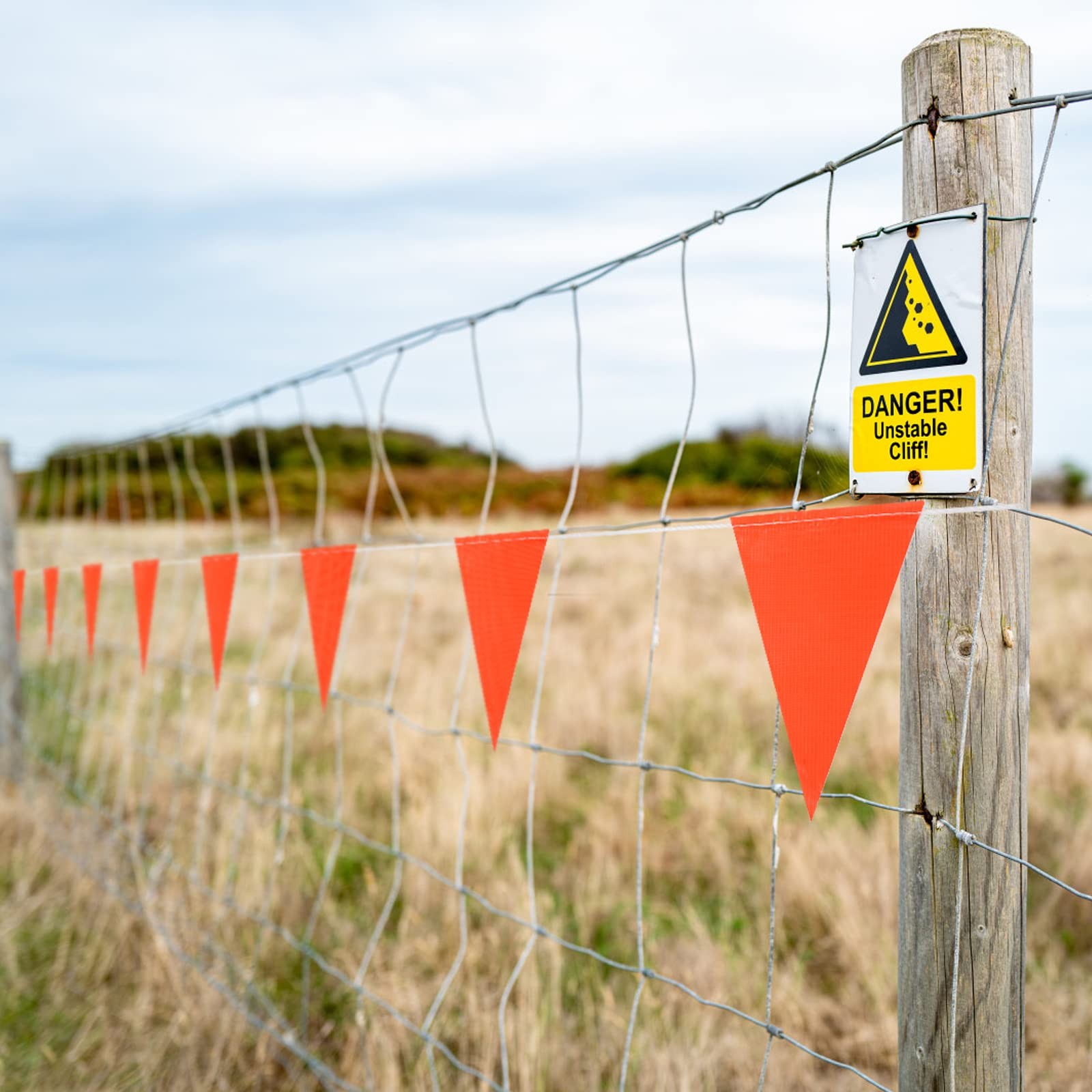 Pennant Safety Flags, Flagging Banner Warning Flags, Marking Flag on String for