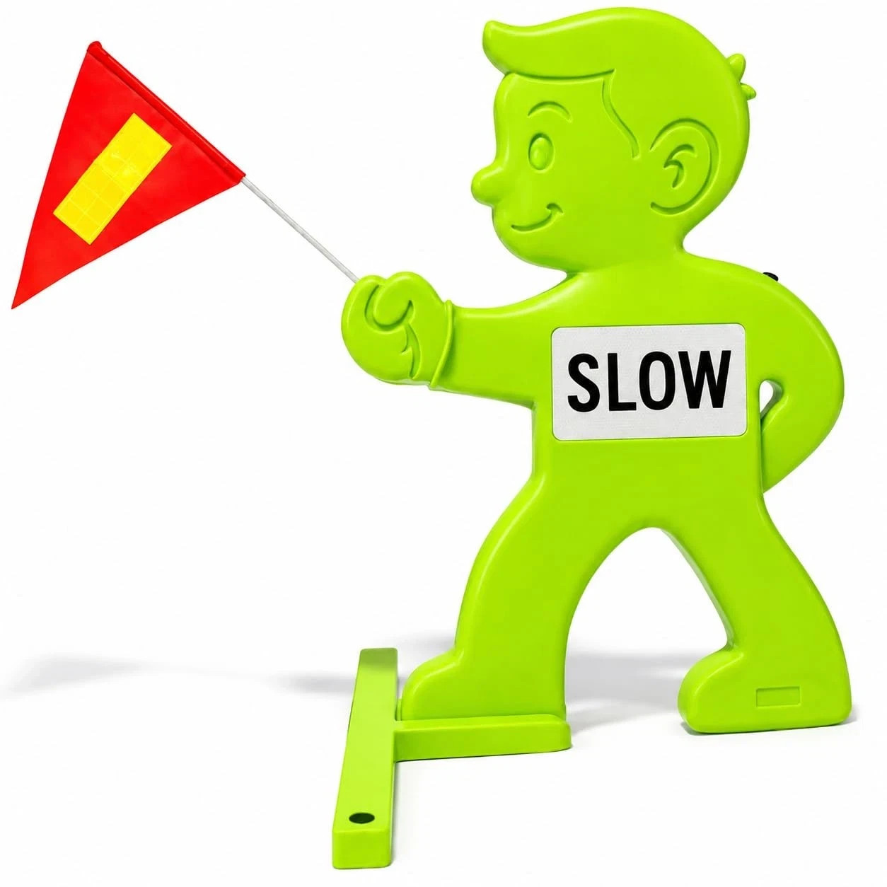 31 Inch Green Caution Kid Alert Slow Down Kids At Play Sign Reflective