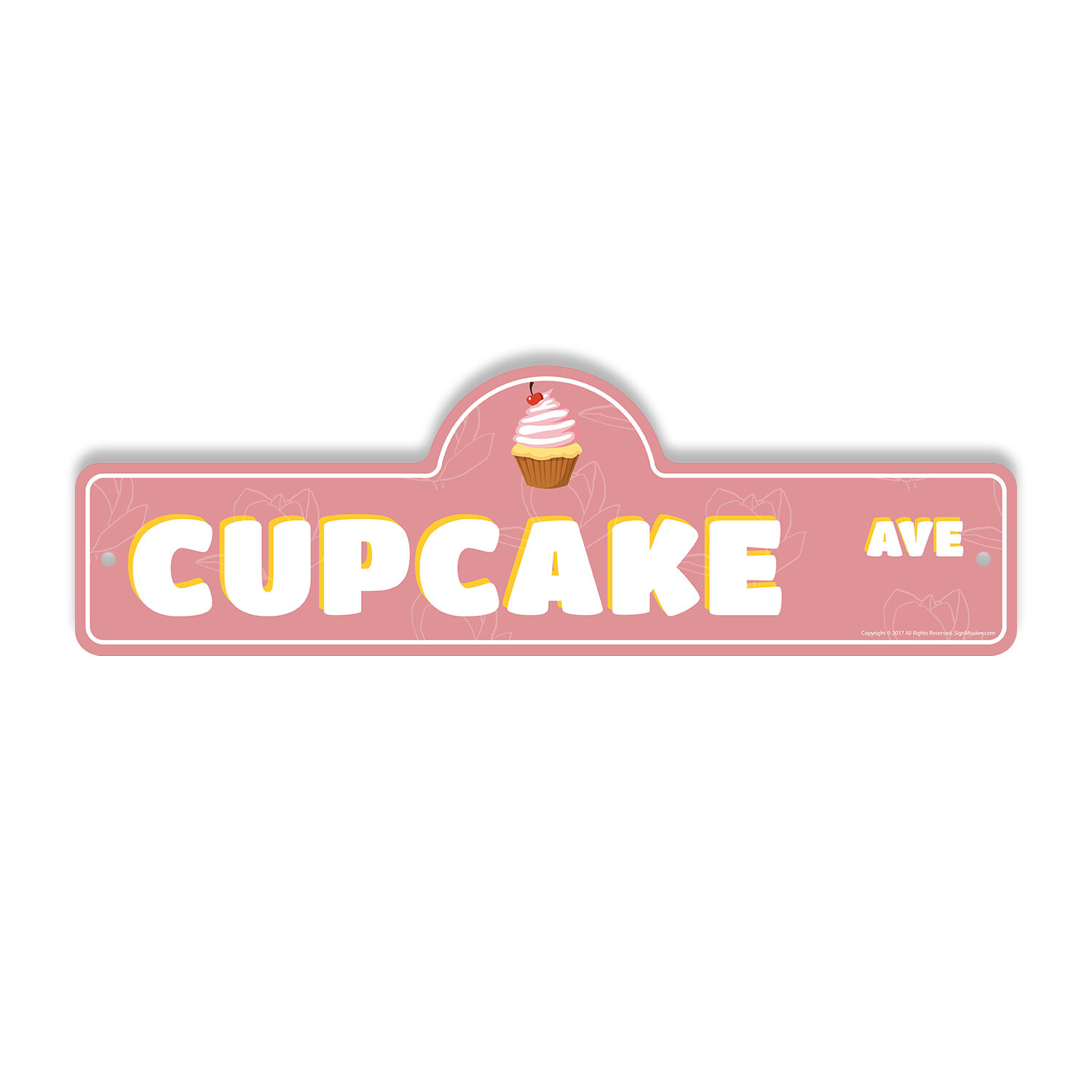 Cupcake Plastic Street Sign Crossing Xing Gift Novelty Funny