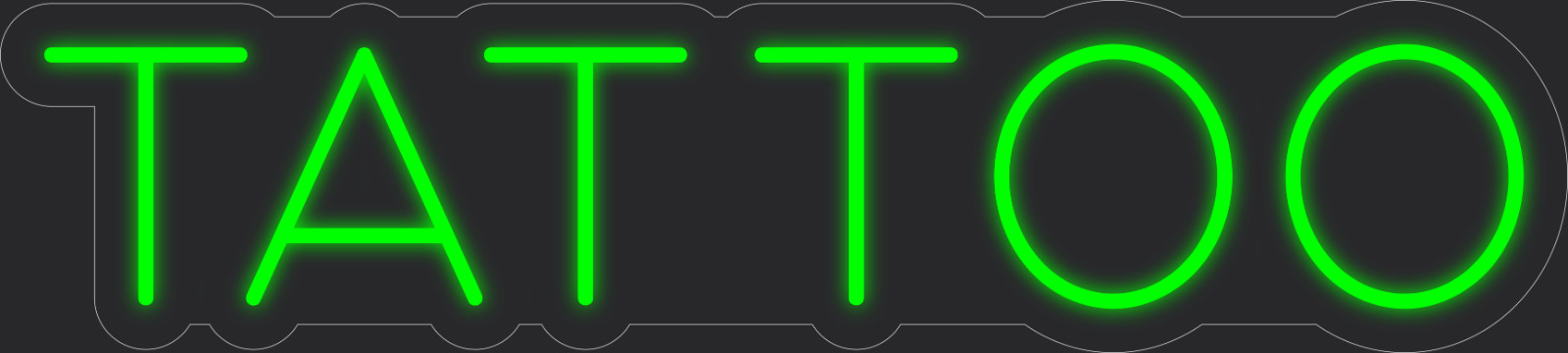 Tattoo Neon LED Sign Business Wall Decor Lighted Store Sign 36 x 8 in.