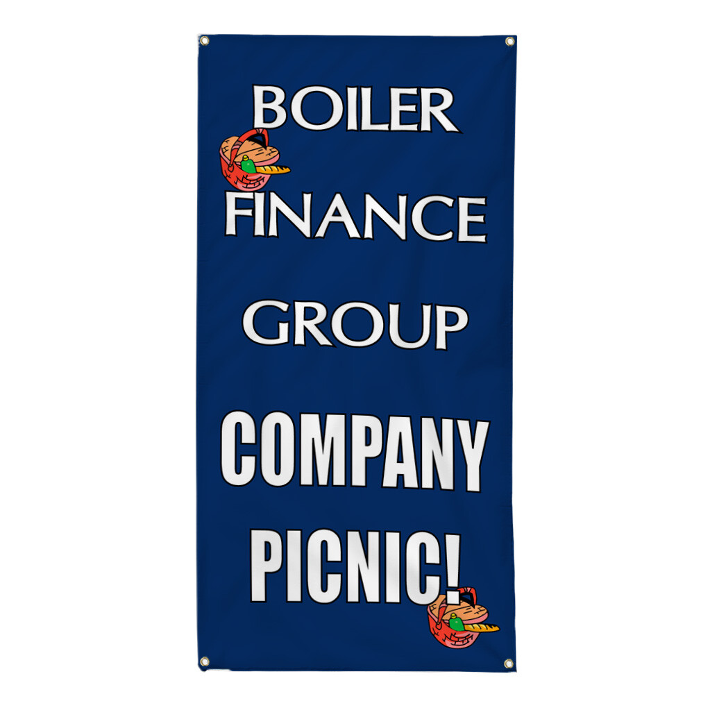 Vertical Vinyl Banner Multiple Sizes Custom Name Company Picnic Lifestyle
