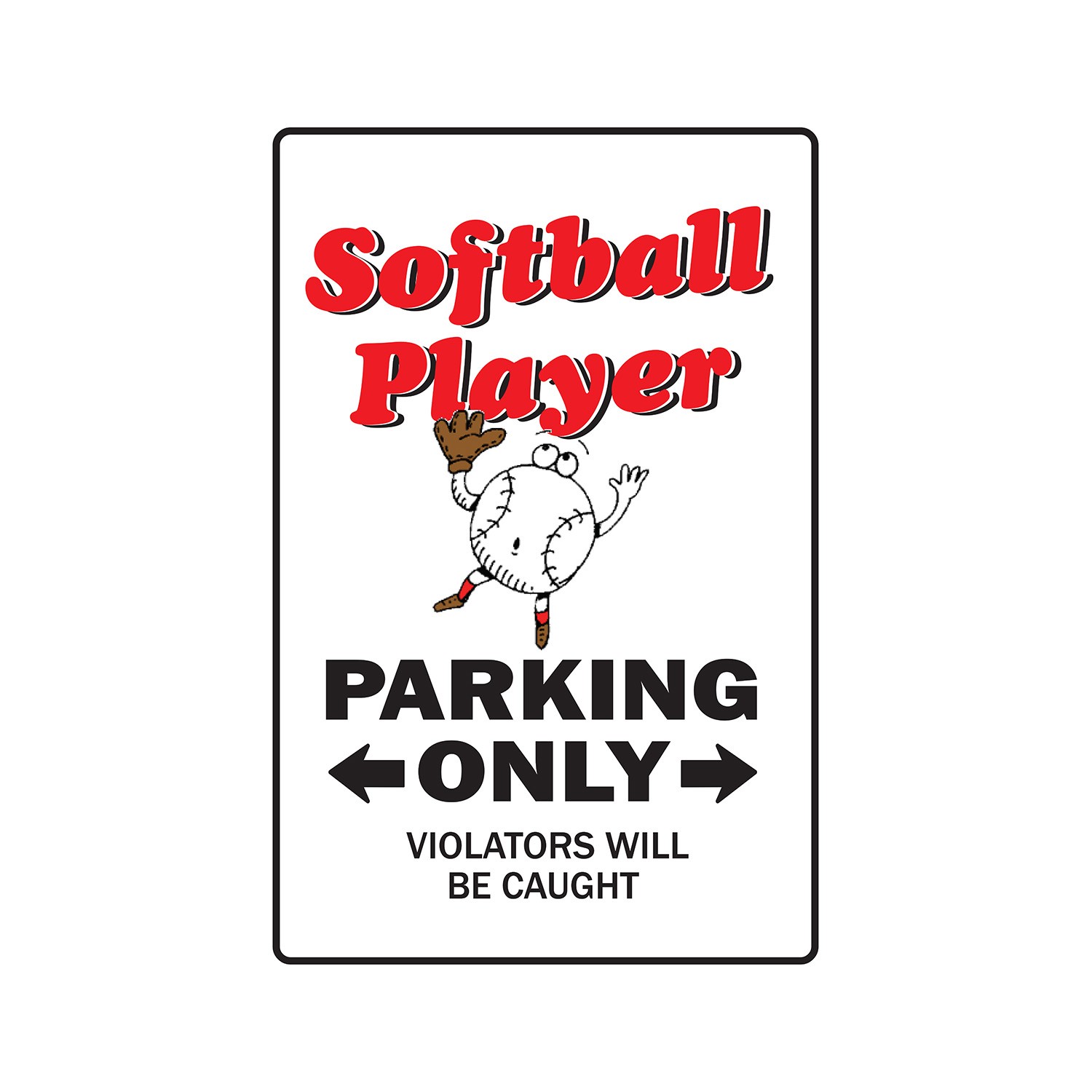 SOFTBALL PLAYER Sign Or Decals sport team catch coach bat ball catcher