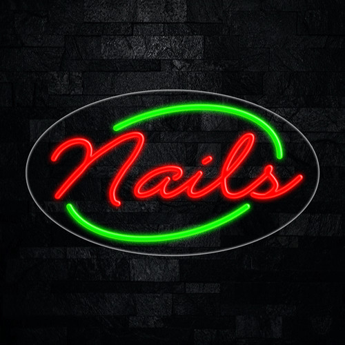 Nails LED Neon Sign 28″L x 16″H #34458
