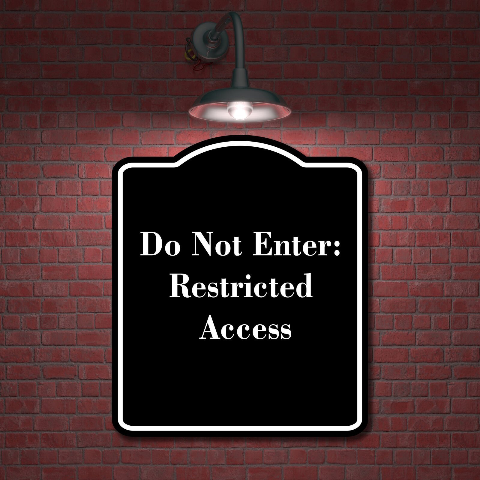 Do Not Enter Restricted Access BLACK Aluminum Composite Sign