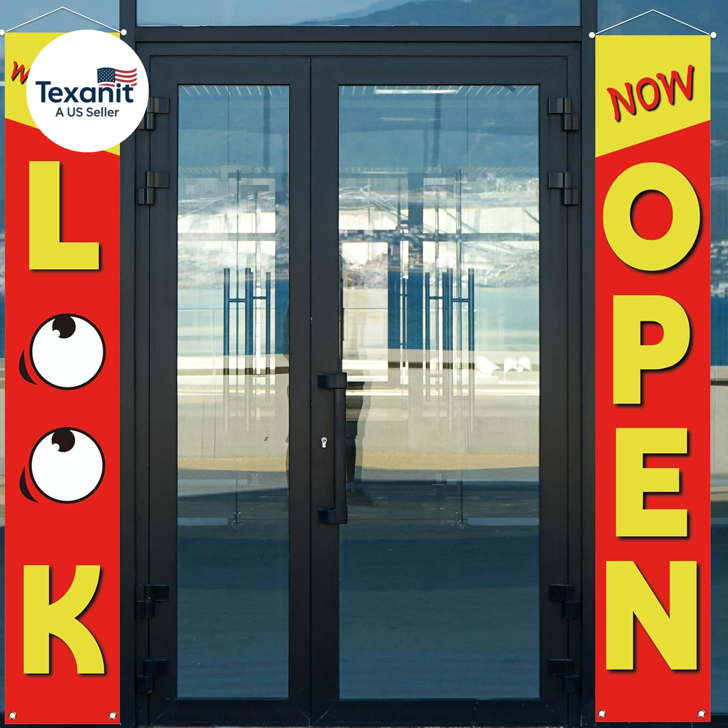Red Now Open Decorations Outdoor Now Open Welcome Porch Sign Banner New Store Re