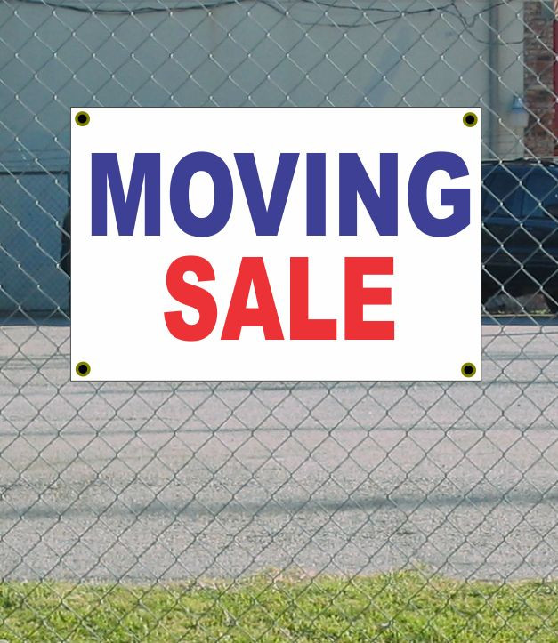 2×3 MOVING SALE Red White & Blue Banner Sign NEW Discount Size & Price
