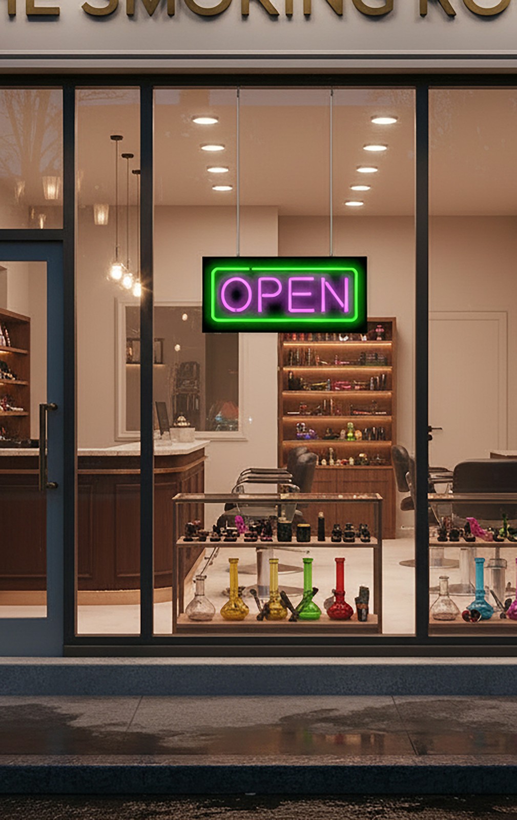 Neon Open Sign – REAL Purple & Green Neon Tubing – In Stock & Ready to Ship