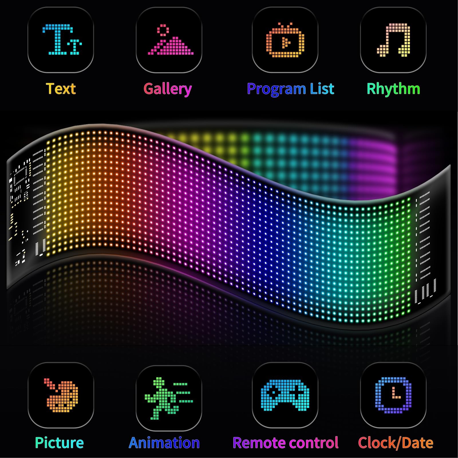 Programmable LED Scrolling Sign for Cars, Trucks & Parties – Bluetooth Control,