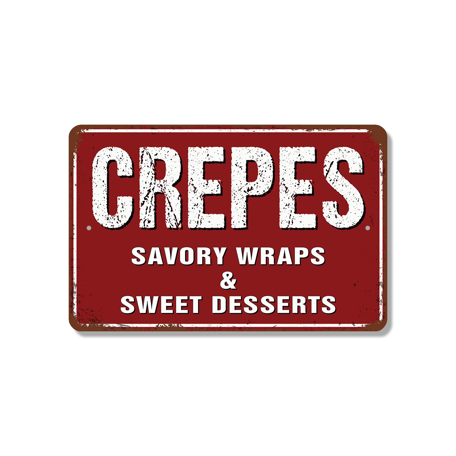 Crepes Street Sign Flip Fold Feast Durable Perfect for Kitchens Cafes Food Carts