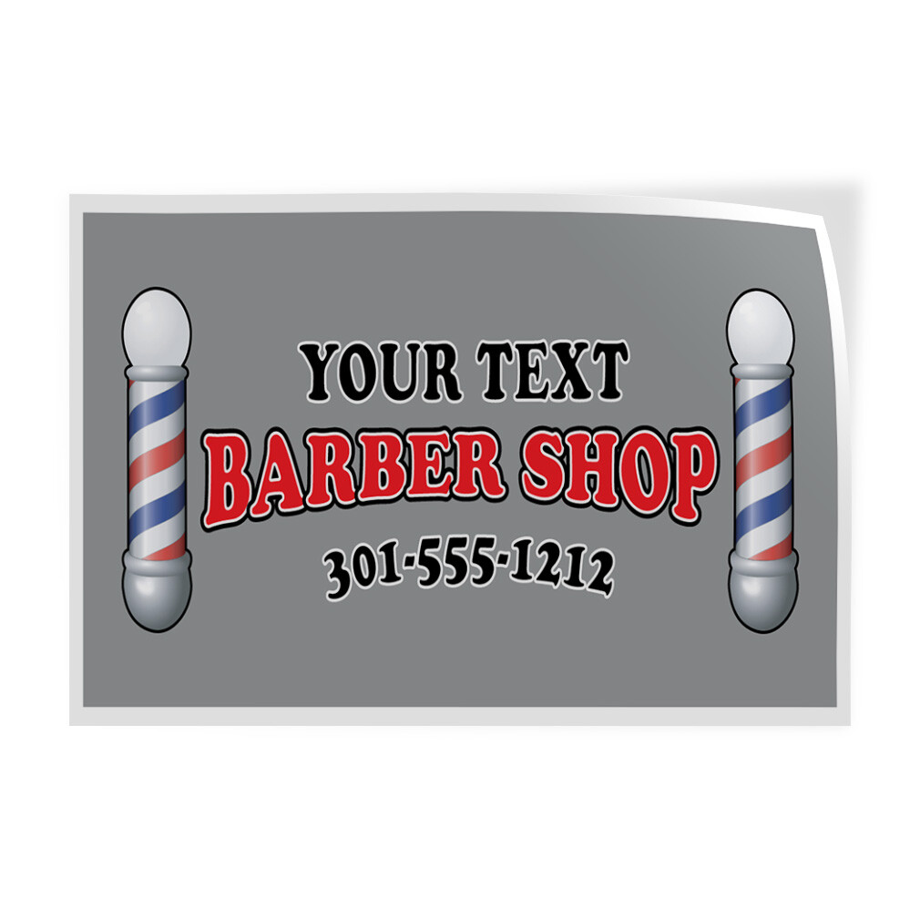 Decal Stickers Your Text Here Barber Shop Restaurant Cafe Vinyl Store Sign Label