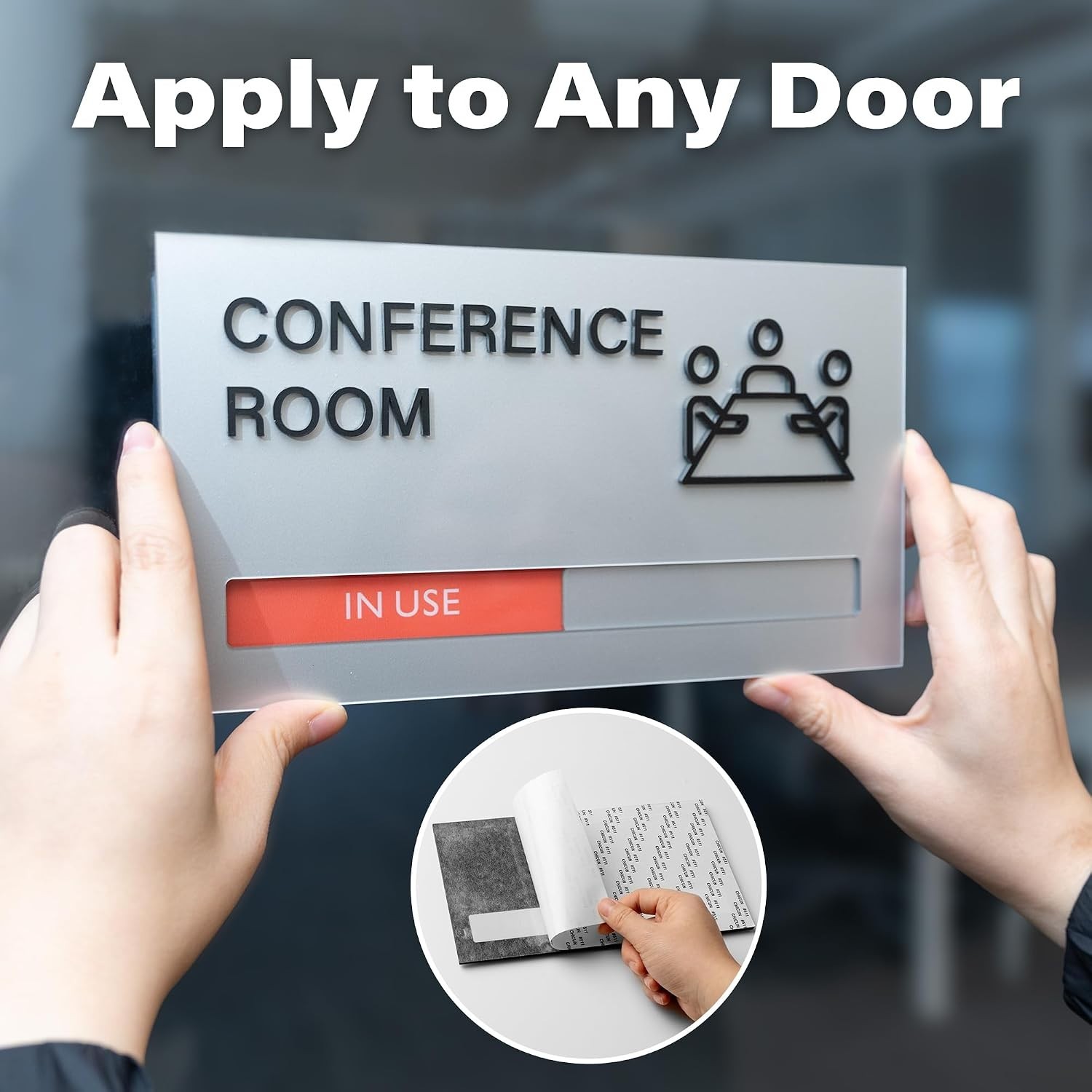 Versatile Office Door Sign – Stylish ‘In Use’/’Available’ Slider – 8.8×5 Inches