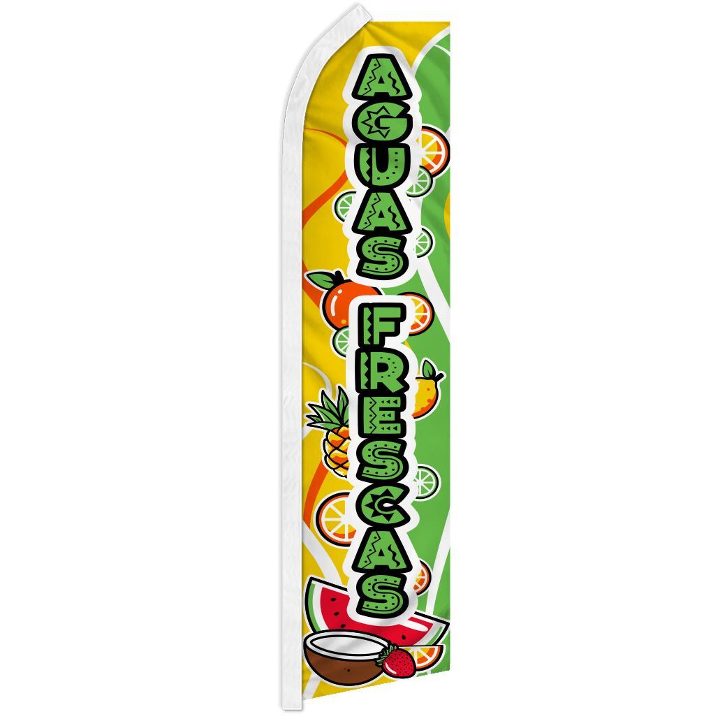 AGUAS FRESCAS advertising super flag polyester banner sign *POLE NOT INCLUDED*