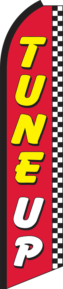 Tune Up Swooper Flag Feather Super Bow Banner