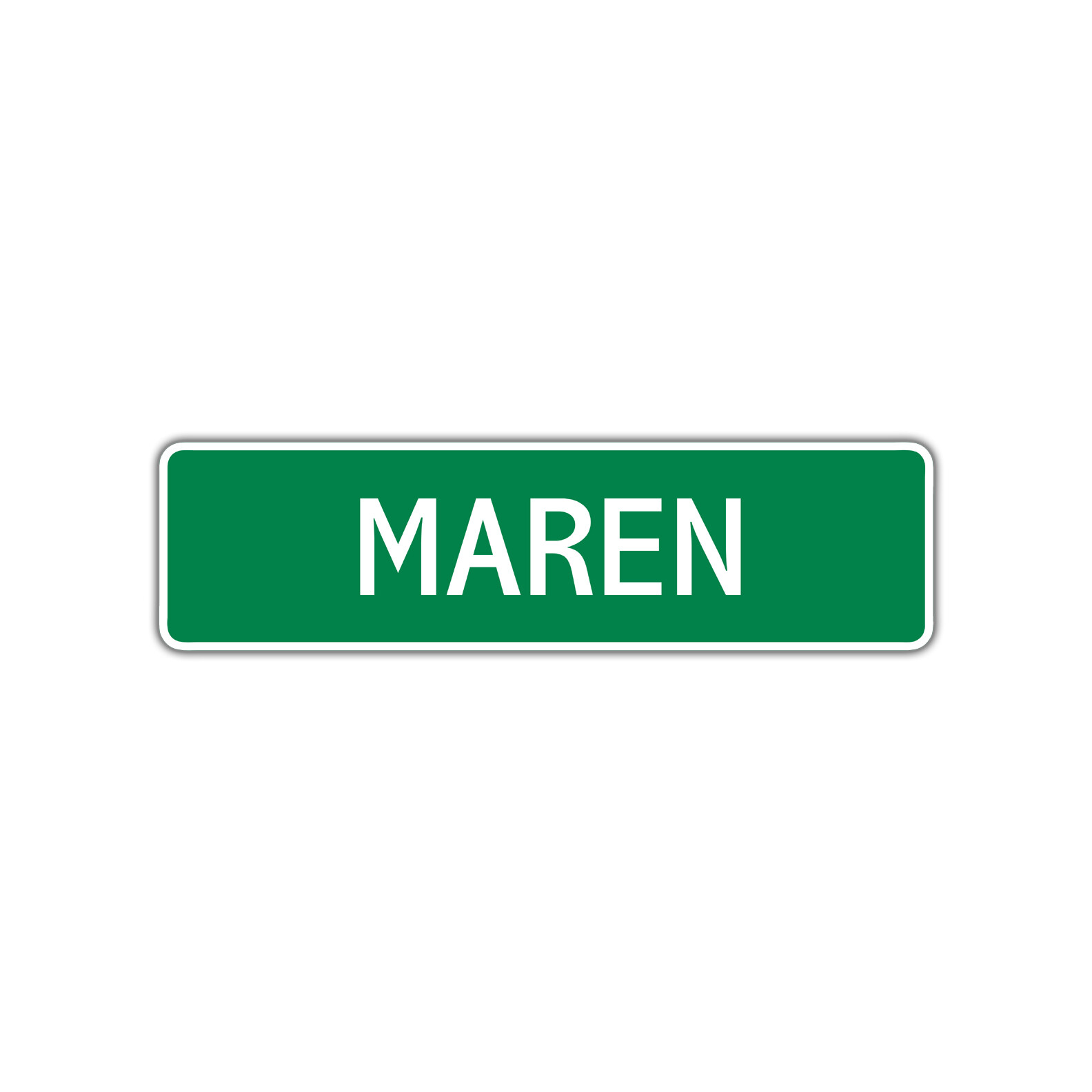Maren Girls Name Letter Printed Label Wall Art Decor Novelty Aluminum Metal Sign