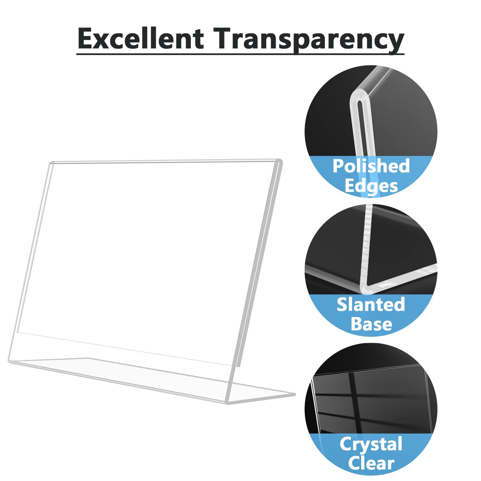 MaxGear Acrylic Sign Holder 8.5×11 Inches Horizontal 12 11×8.5 inches, Clear